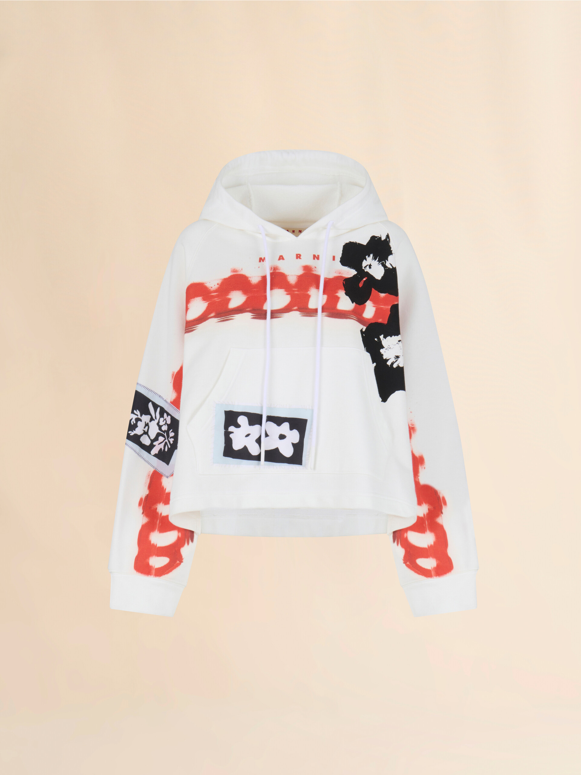 Cream cotton hoodie - Sweaters - Image 1
