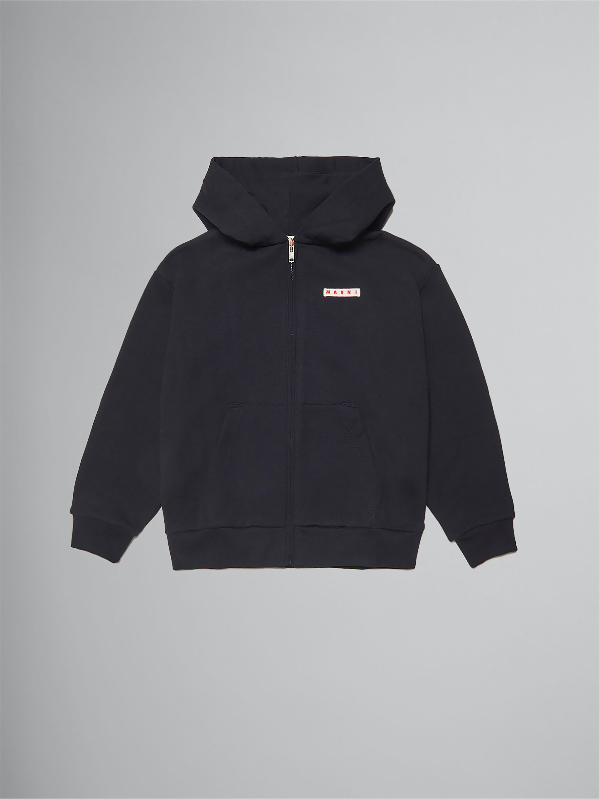 Black cotton hoodie - Sweaters - Image 1