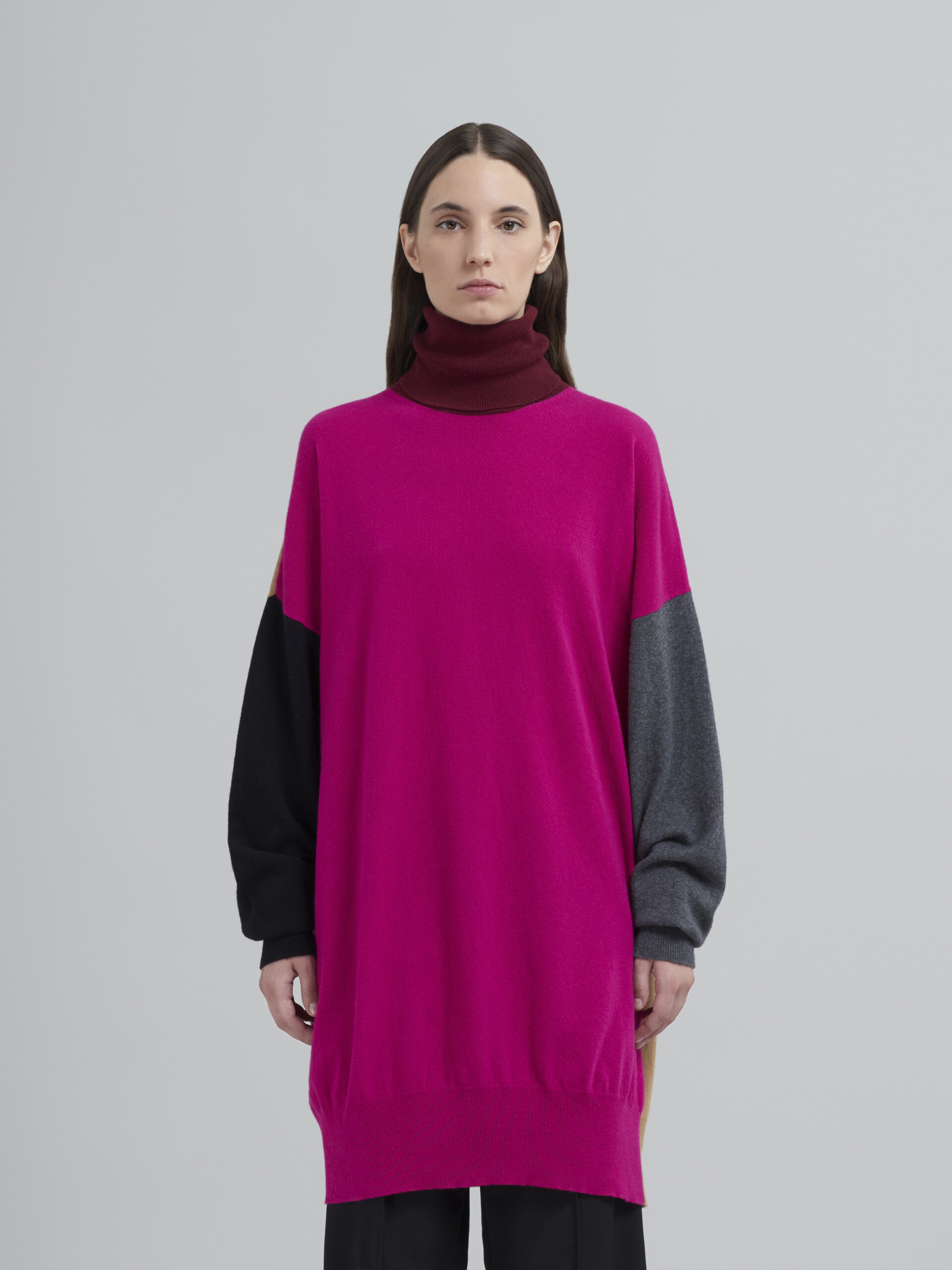 Maglia in lana e cashmere a blocchi di colore - Pullover - Image 2