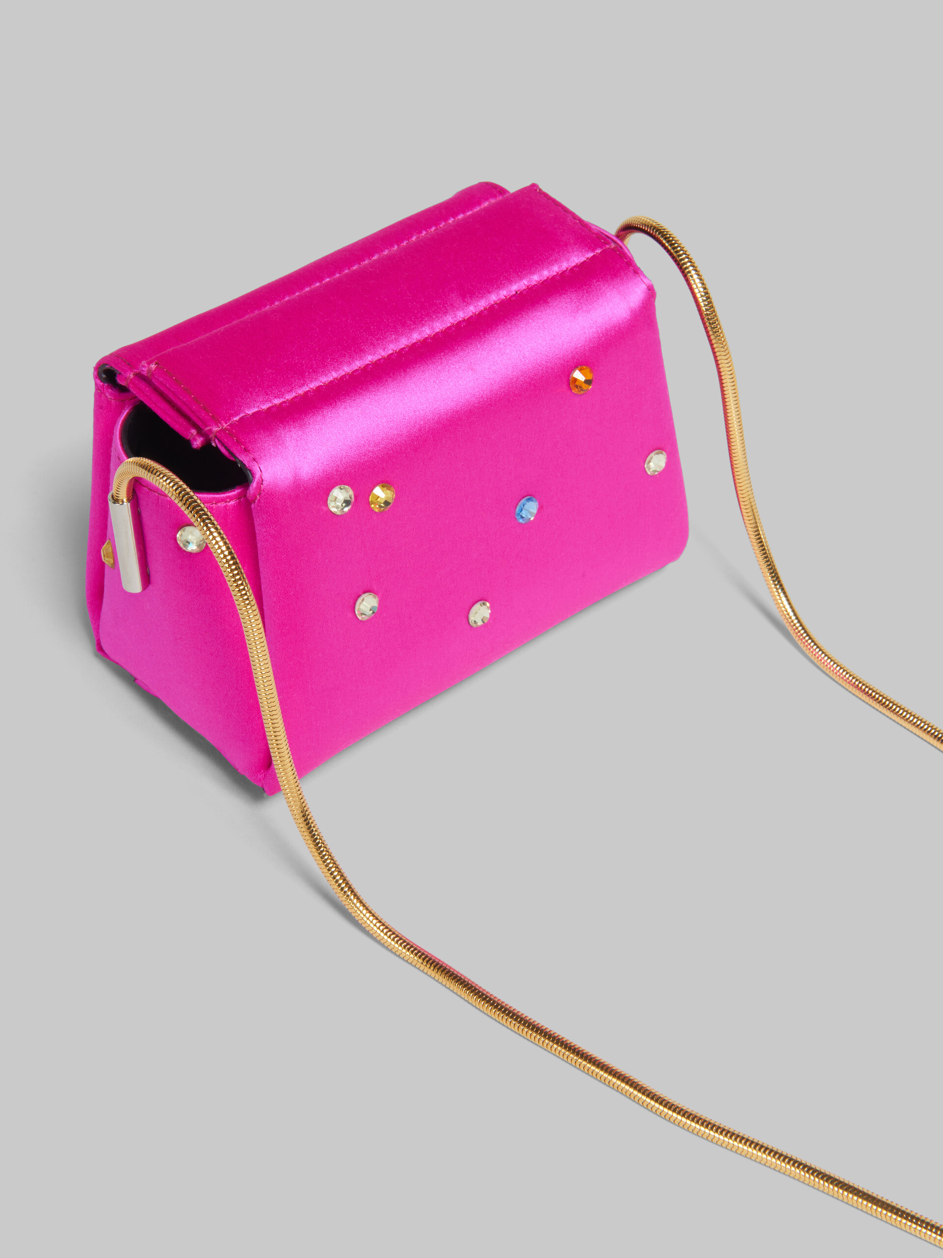 Toggle Mini Bag in fuchsia satin - Shoulder Bags - Image 5