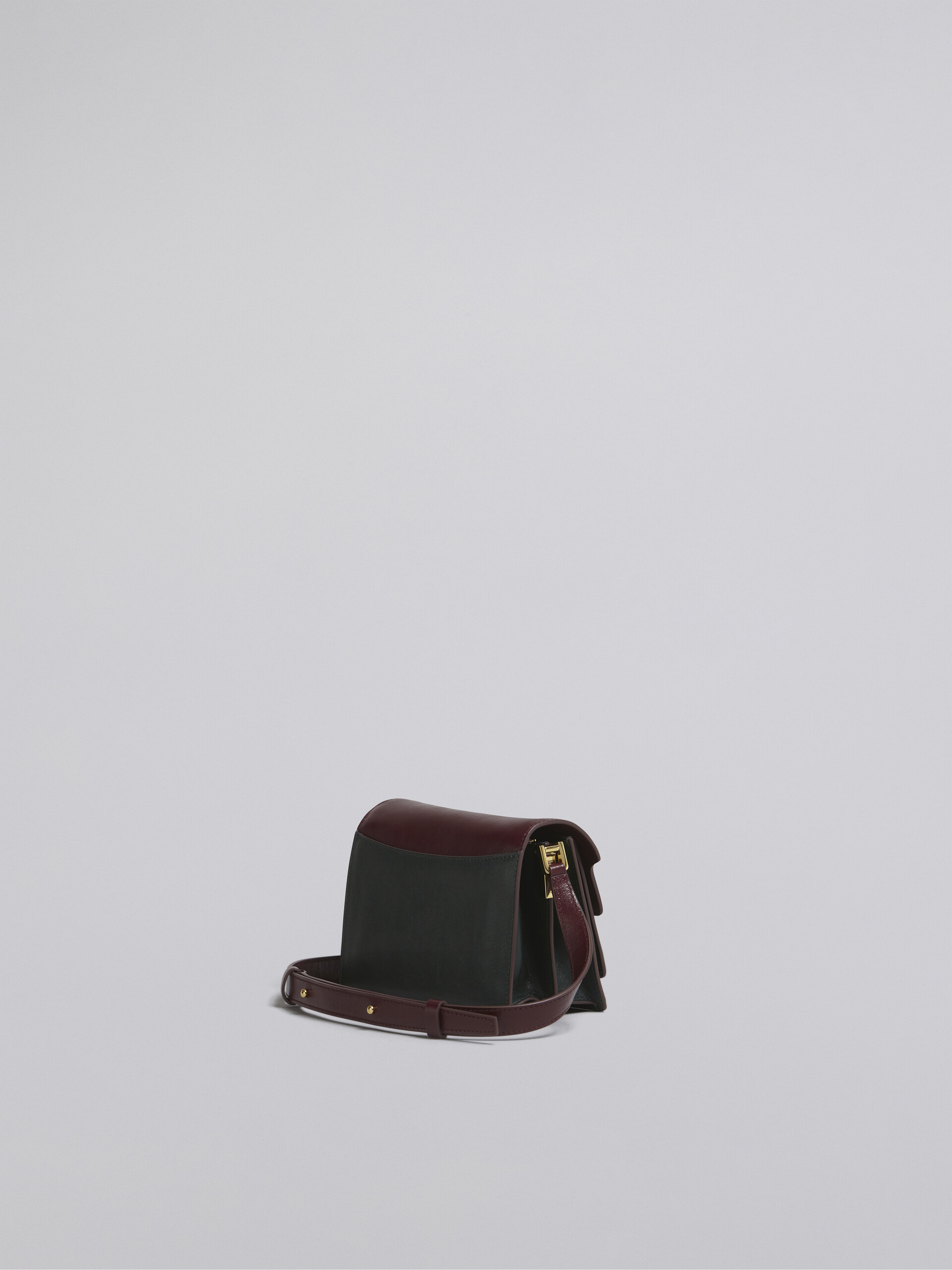 TRUNK SOFT mini bag in green and burgundy leather - Shoulder Bags - Image 2