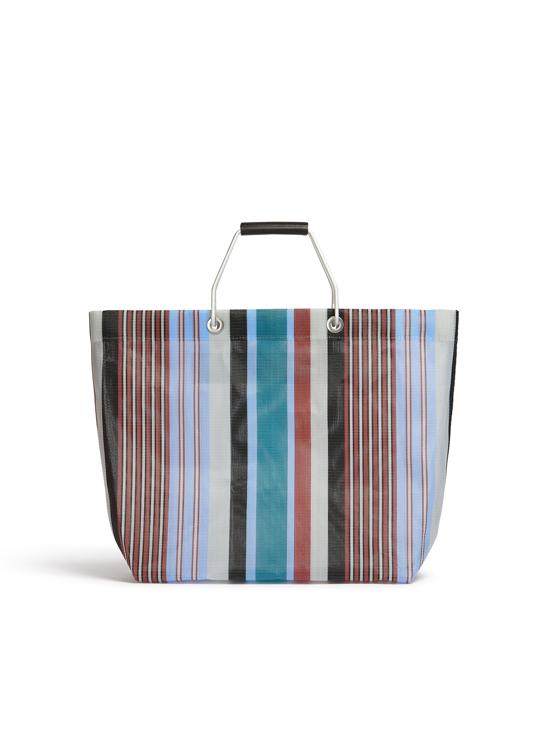 MARNI MARKET STRIPE multicolor blue bag - Shopping Bags - Image 3