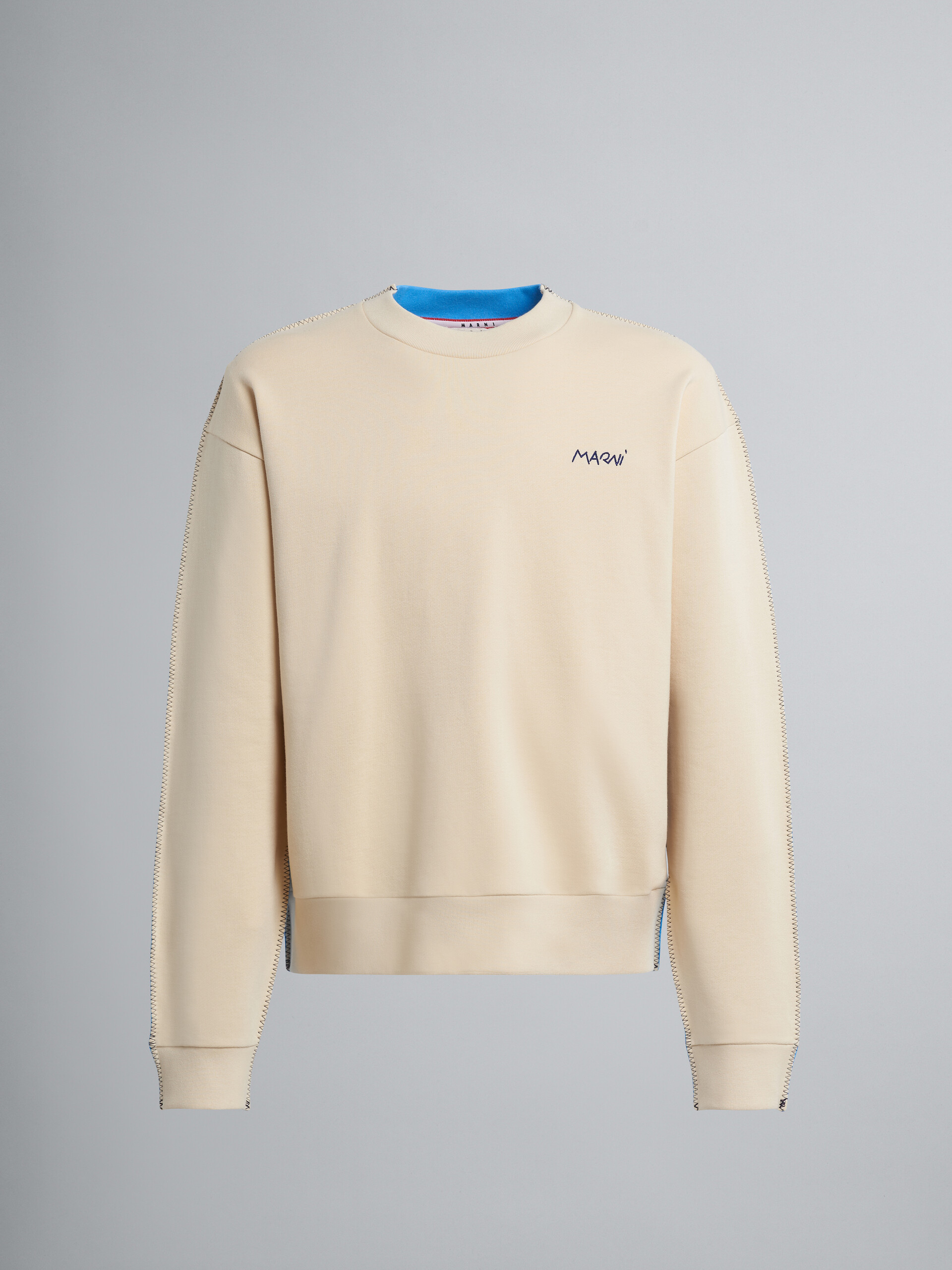 Colourblock bio cotton sweatshirt - Sweaters - Image 1