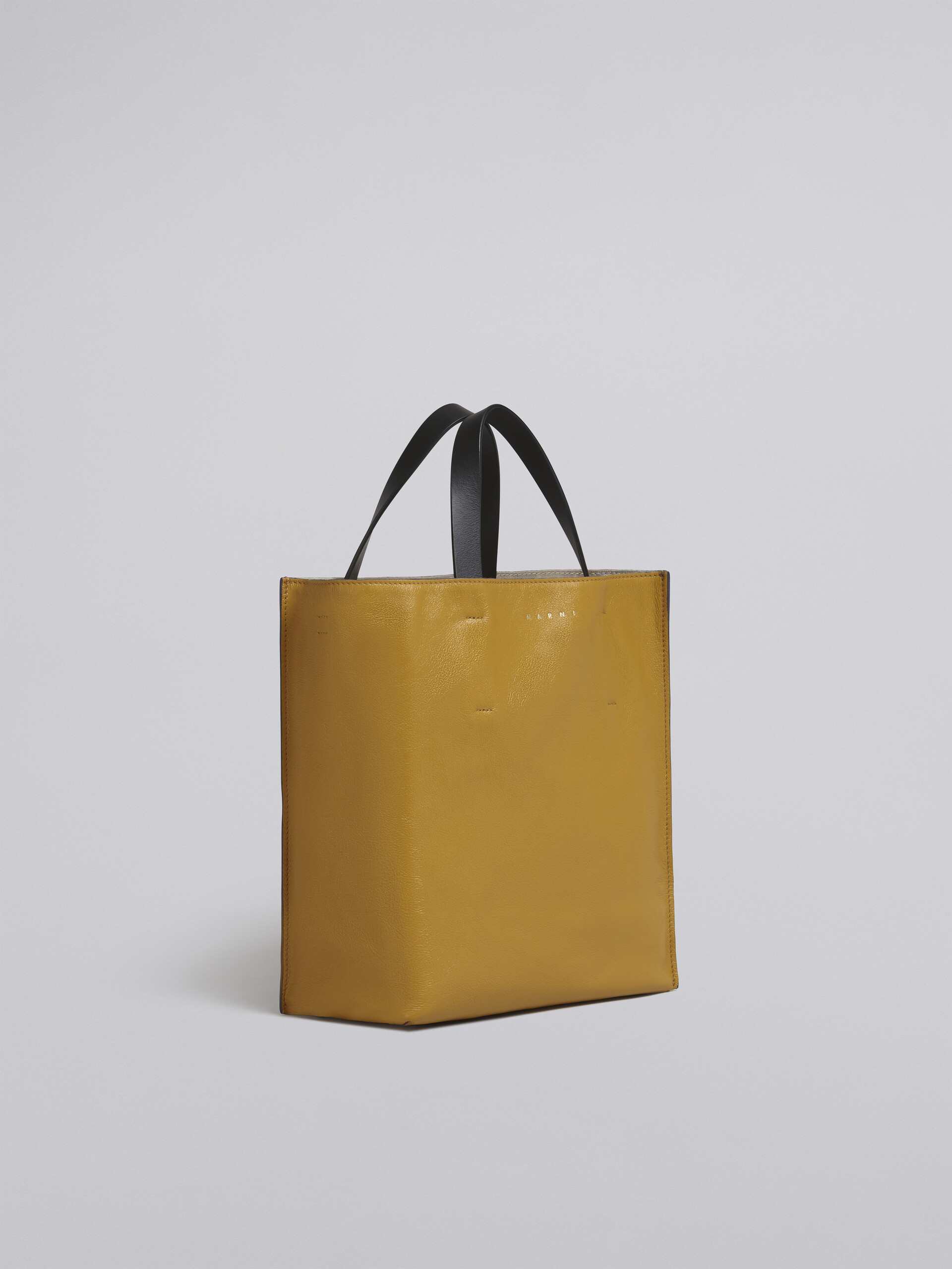 Yellow and green MUSEO SOFT bag in tumbled calfskin - Shopping Bags - Image 6