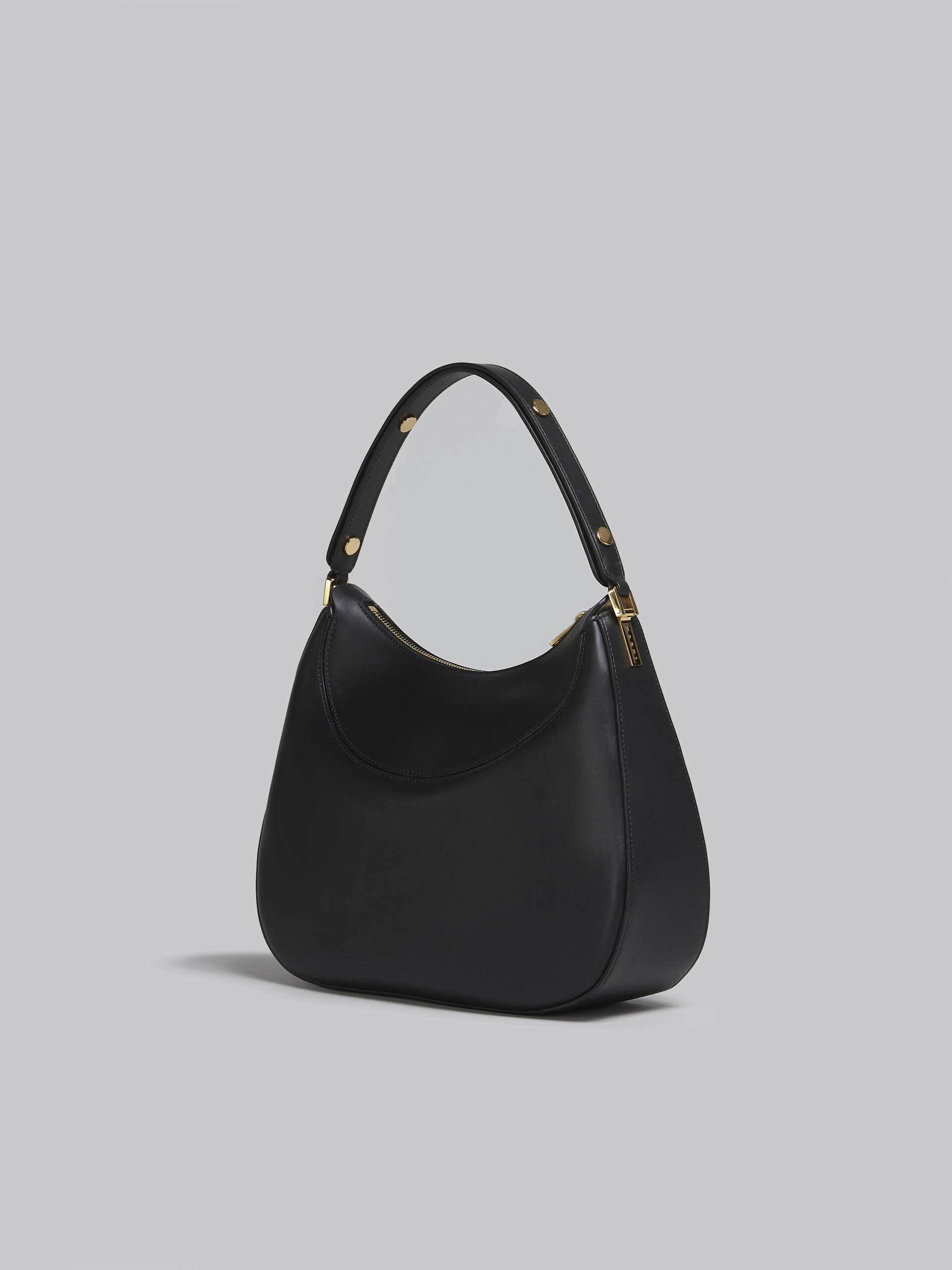 Milano large bag in black leather - Handbag - Image 3