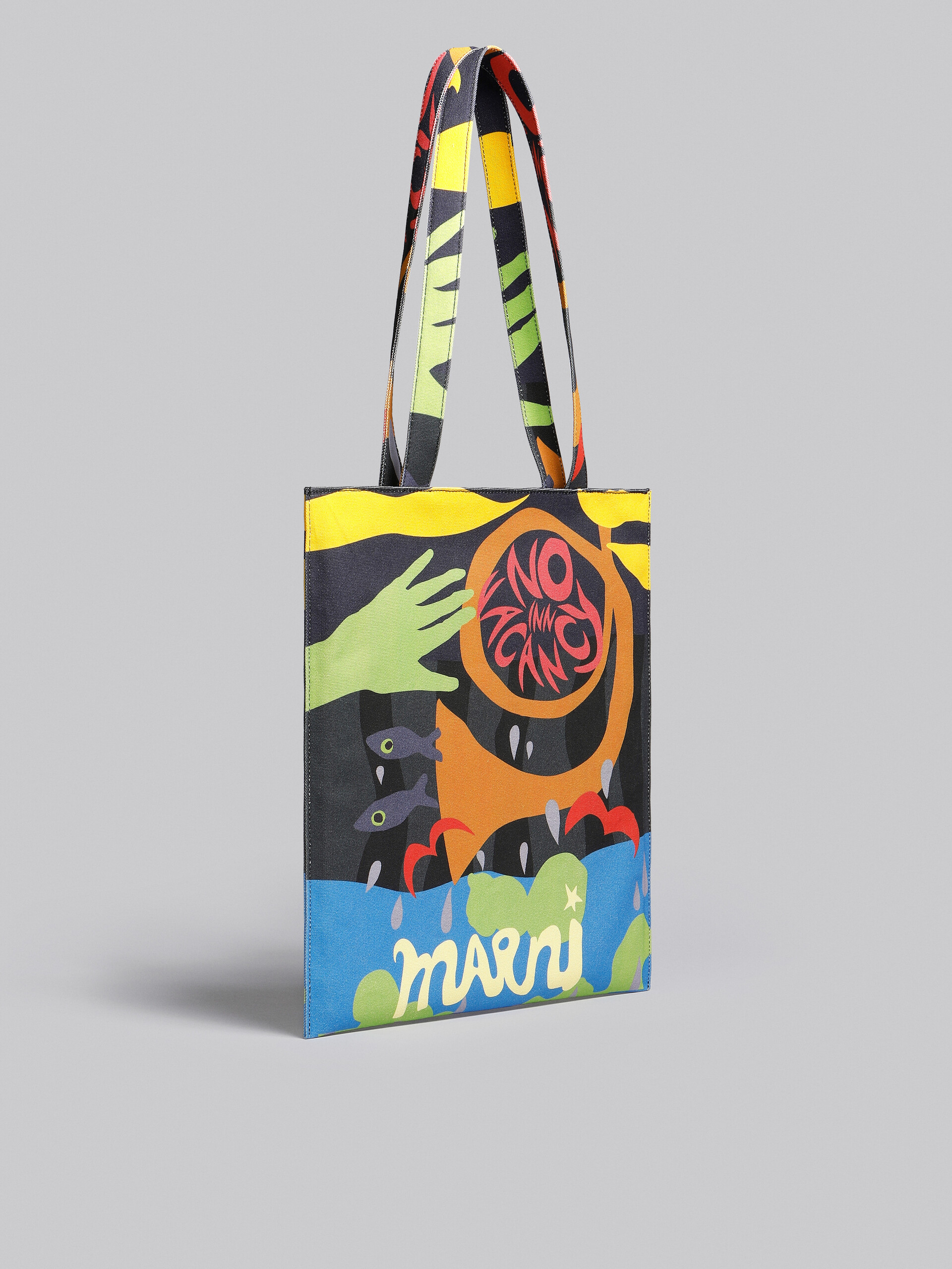 Marni x No Vacancy Inn - Tote Bag in coated canvas with print - Shopping Bags - Image 6