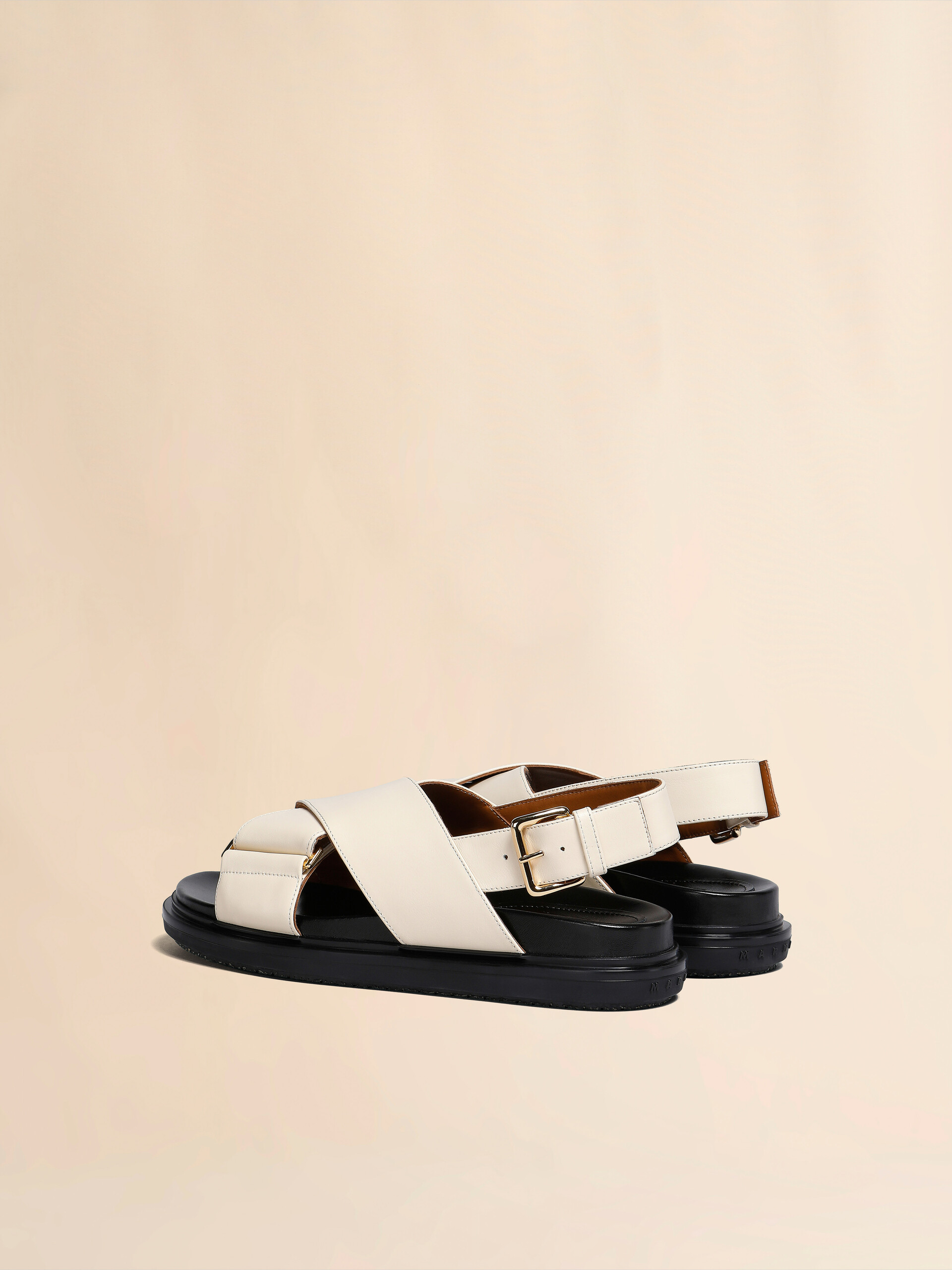 Fussbett en cuir marron - Sandales - Image 3