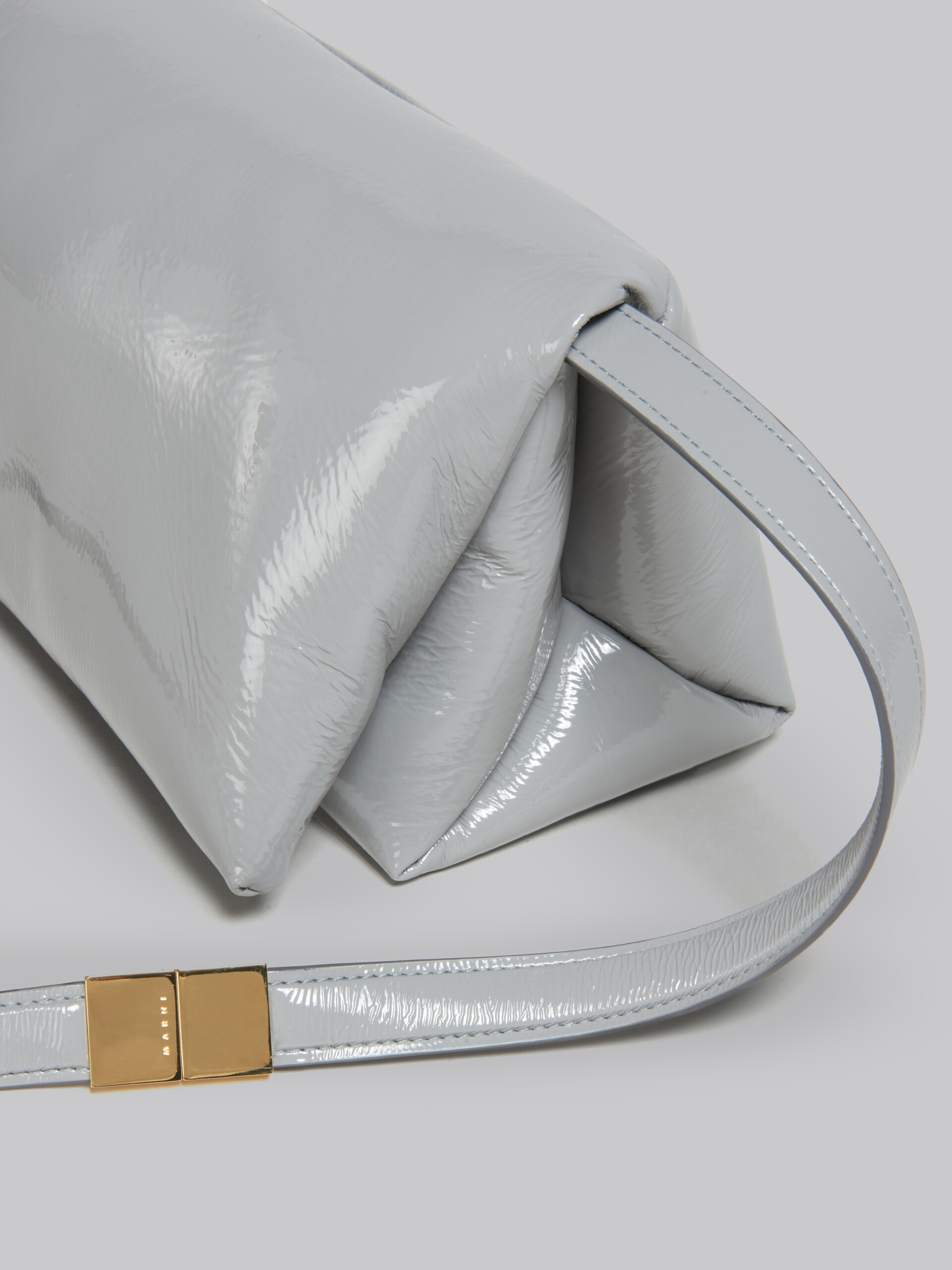 Grey patent Prisma shoulder bag - Shoulder Bags - Image 5