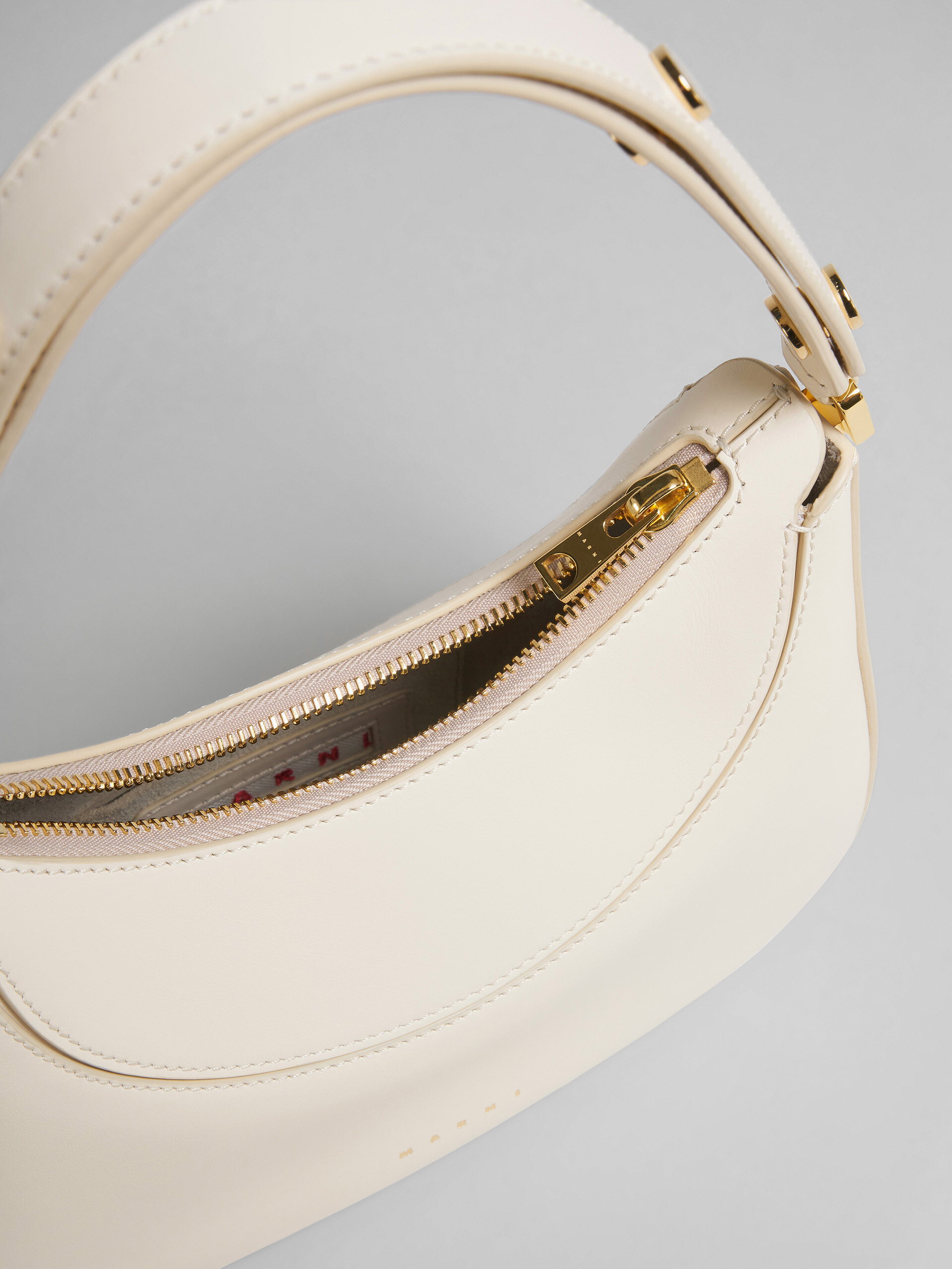 Milano mini bag in white leather - Handbag - Image 4