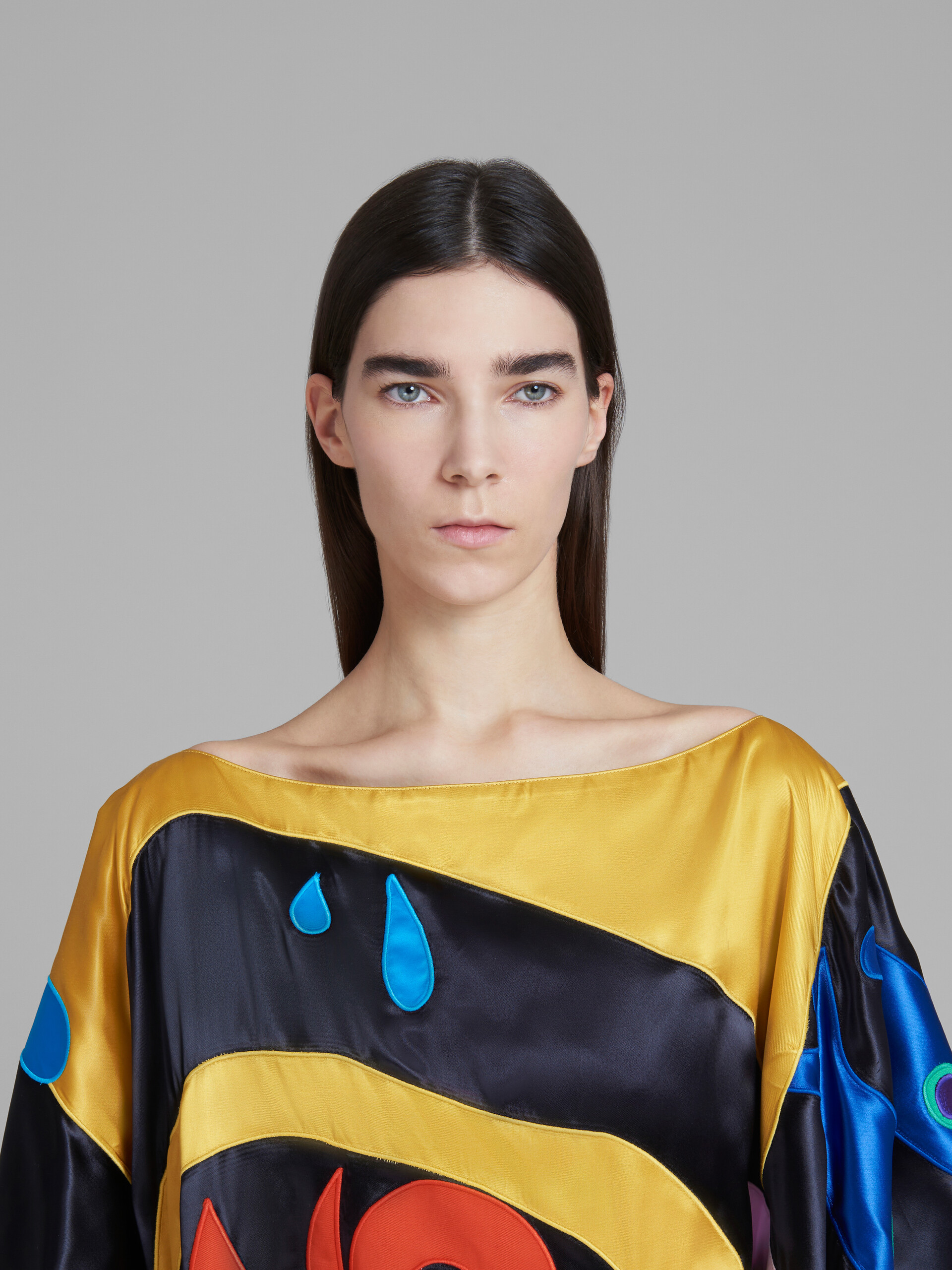 Marni x No Vacancy Inn - Cape top with multicolour patchwork motifs - Shirts - Image 4