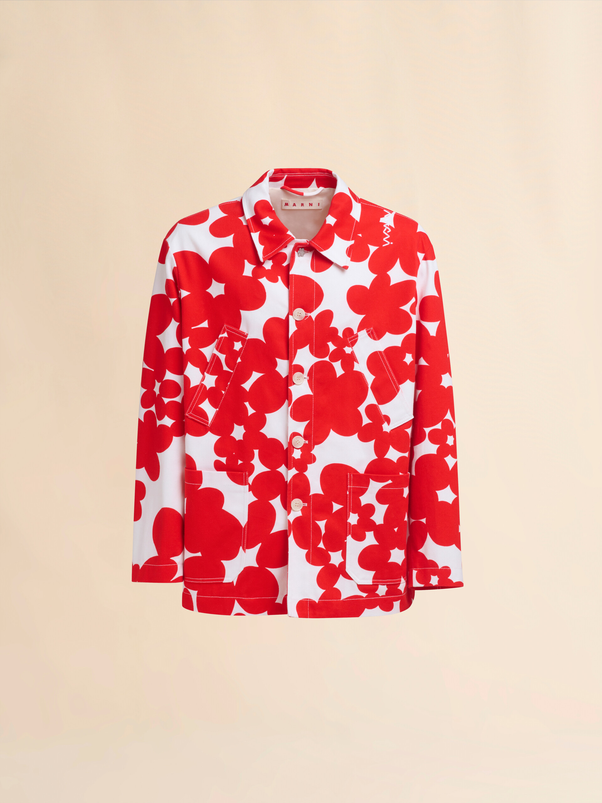 Red and white Dillies print jacket - Jackets - Image 1