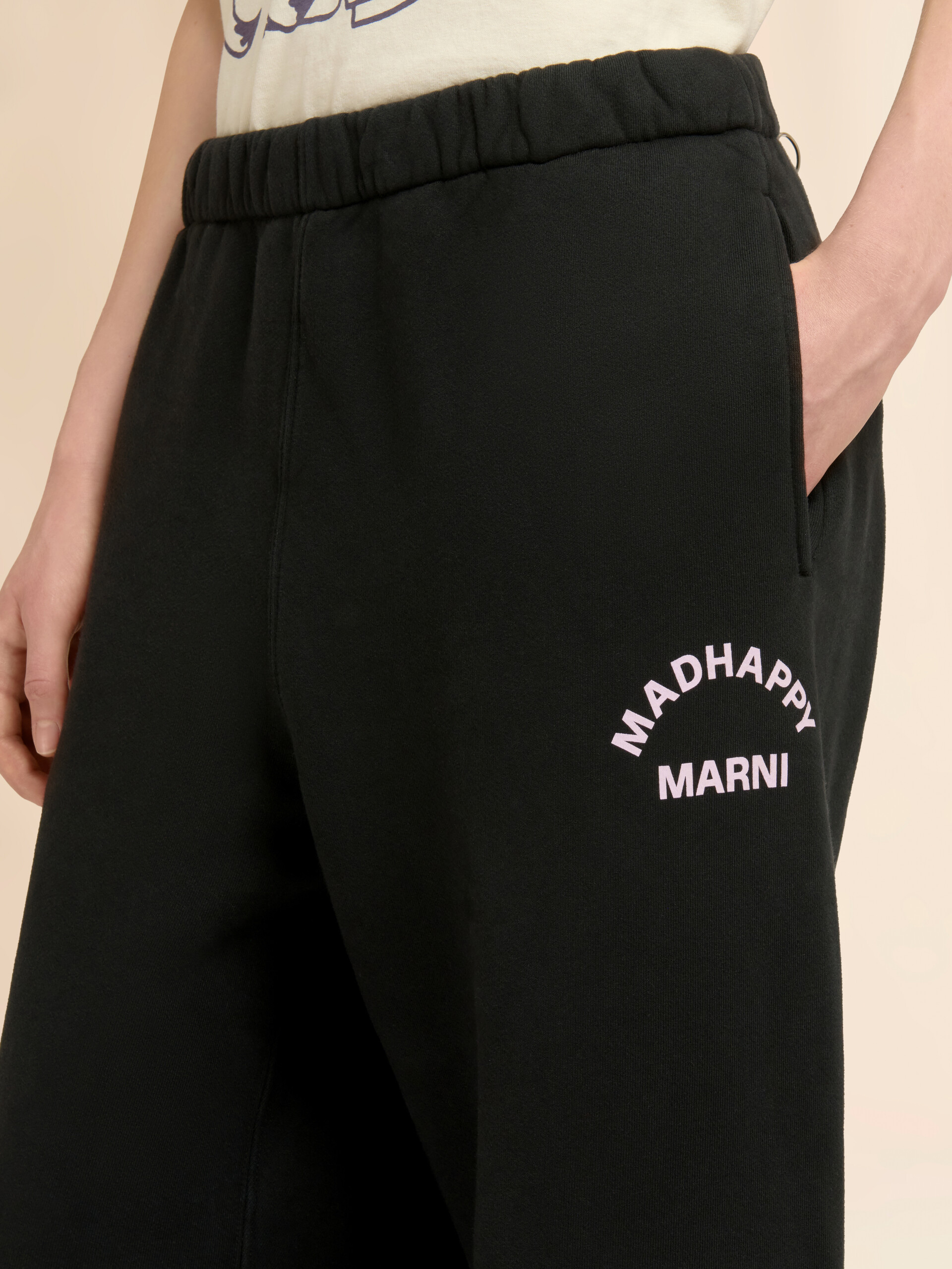 Marni + Madhappy black cotton sweatpants with animal print - Pants - Image 4