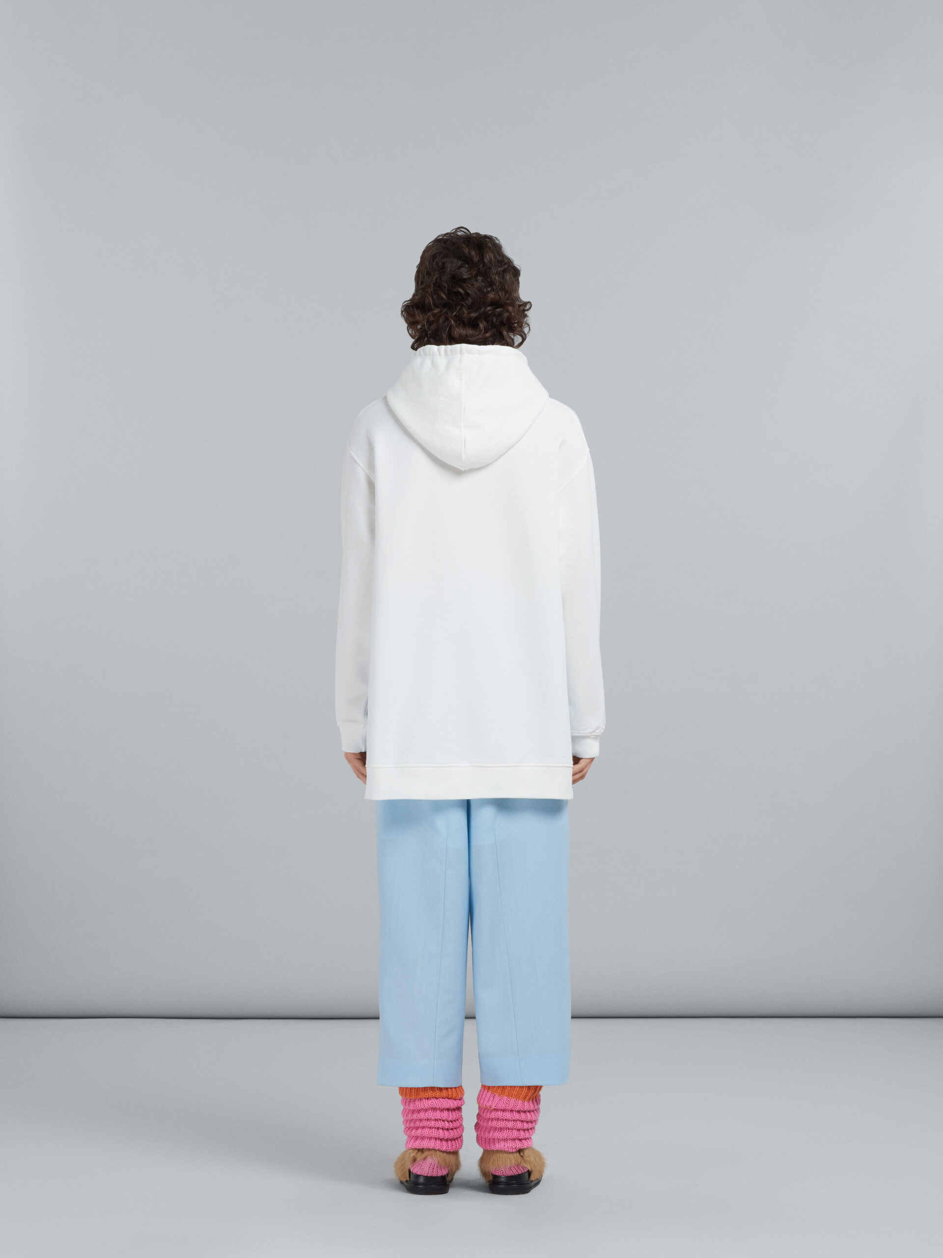 Kurz geschnittene Hose aus hellblauer Wolle - Hosen - Image 3