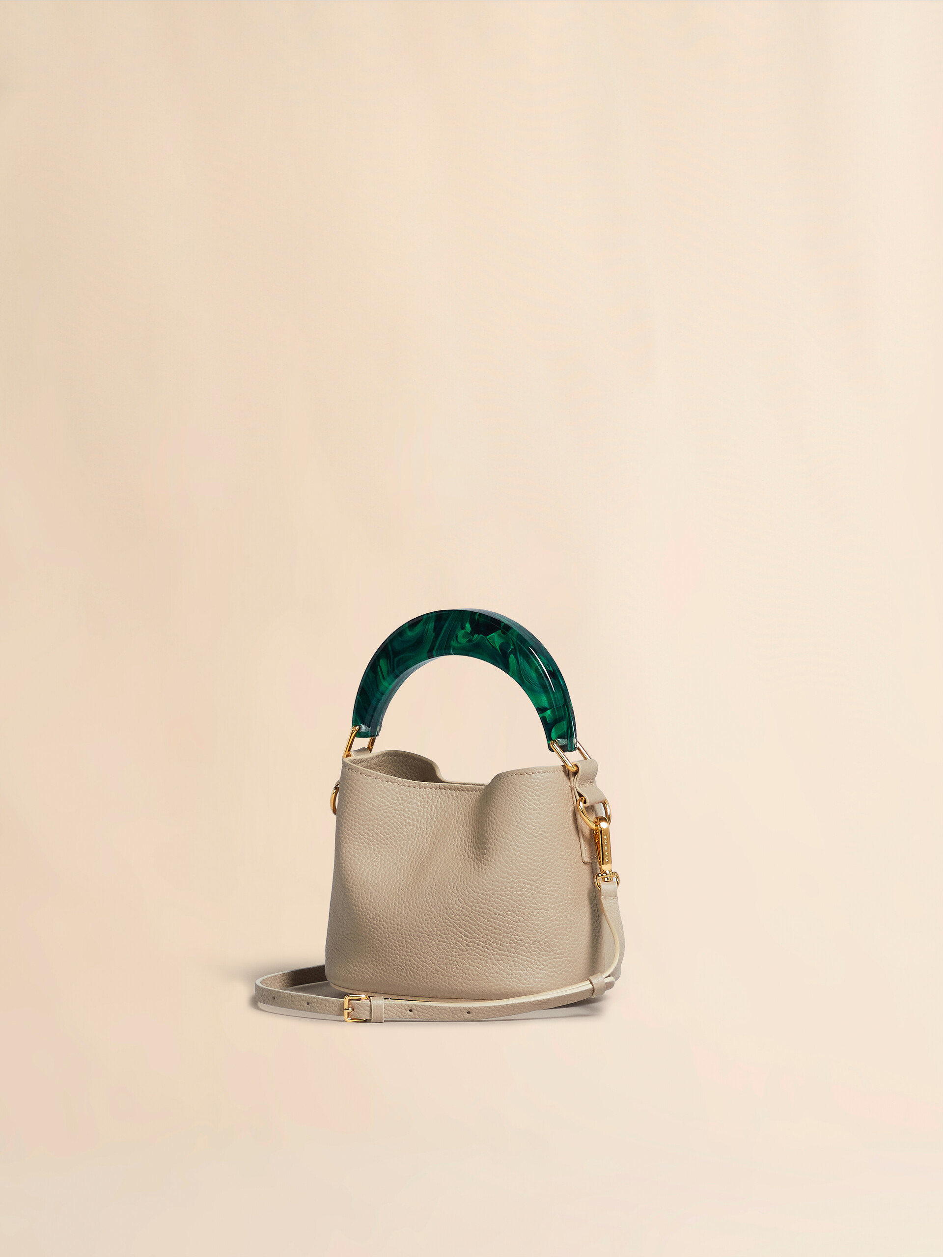 Venice Mini Bucket Bag in black leather - Shoulder Bags - Image 2
