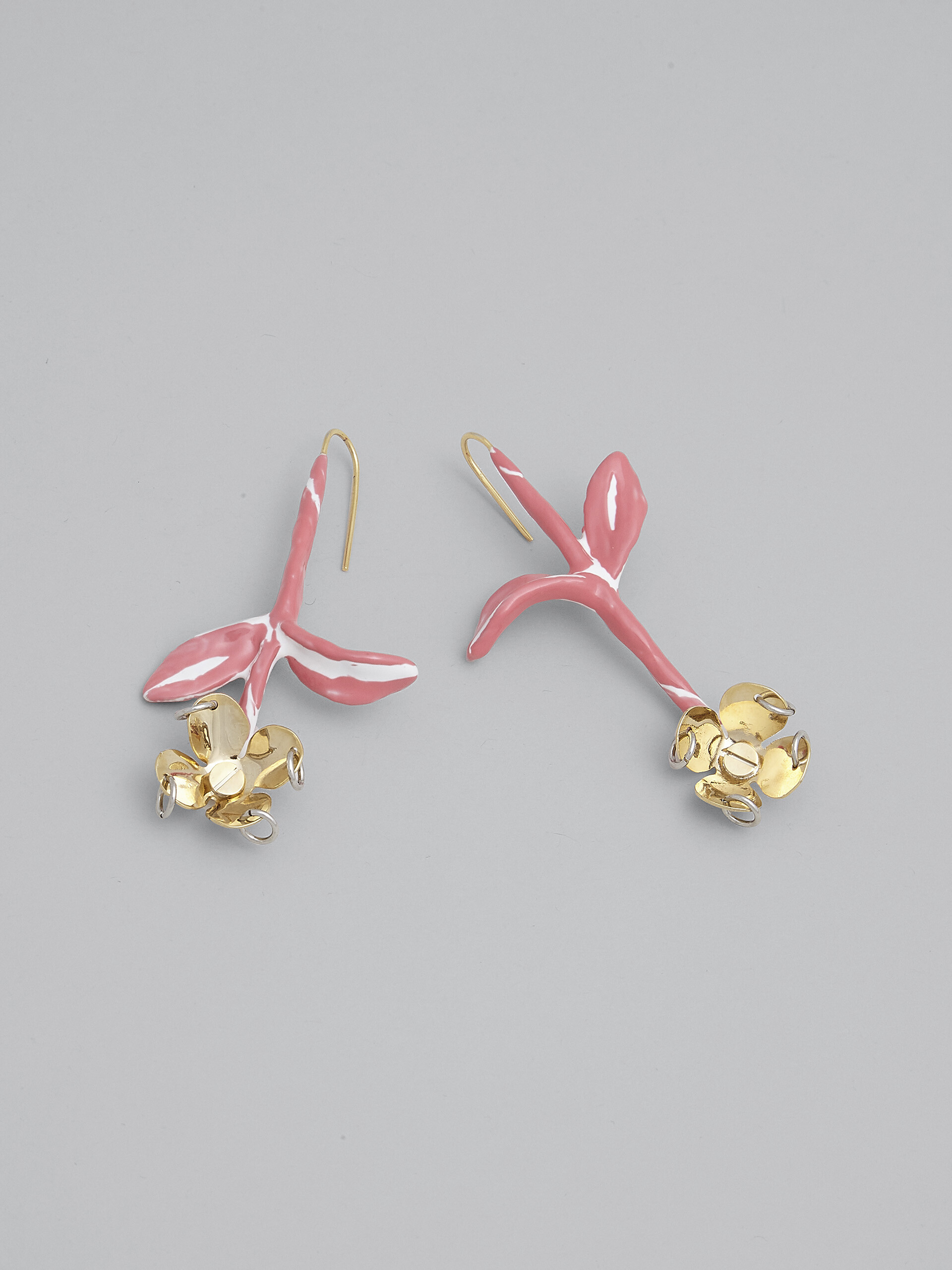 FLOWER pink earrings - Earrings - Image 4