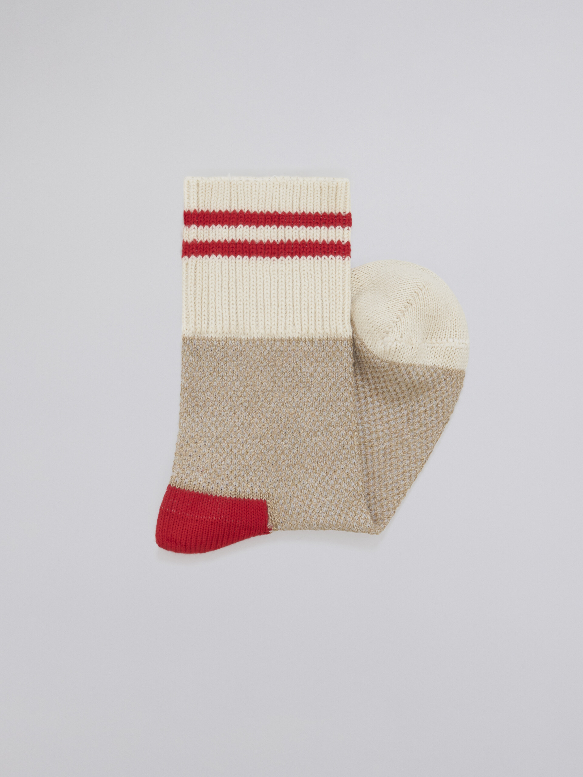 Natural mouliné cotton sock - Socks - Image 2