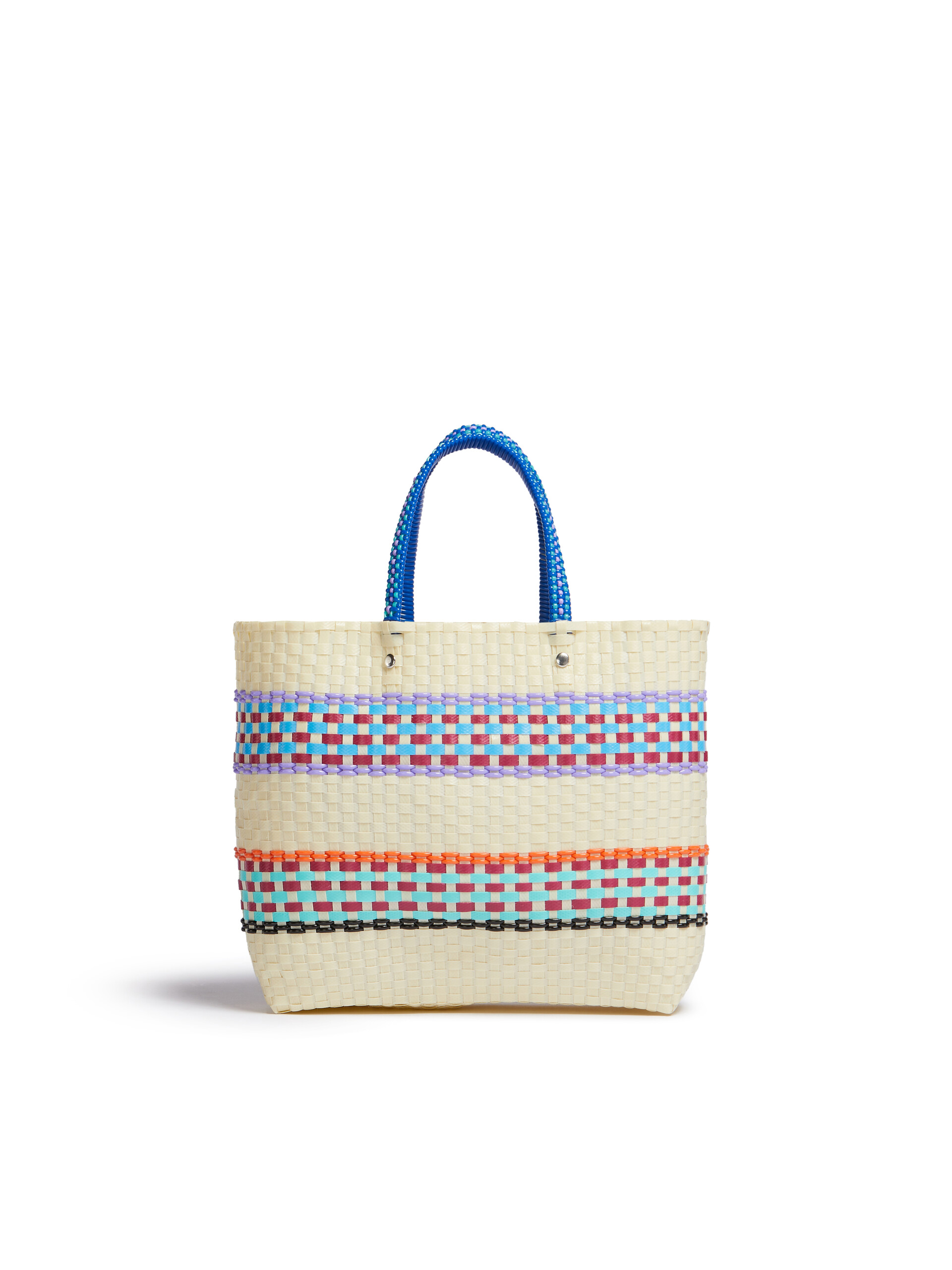 Cream MARNI MARKET RETRO BASKET bag - Shopping Bags - Image 3