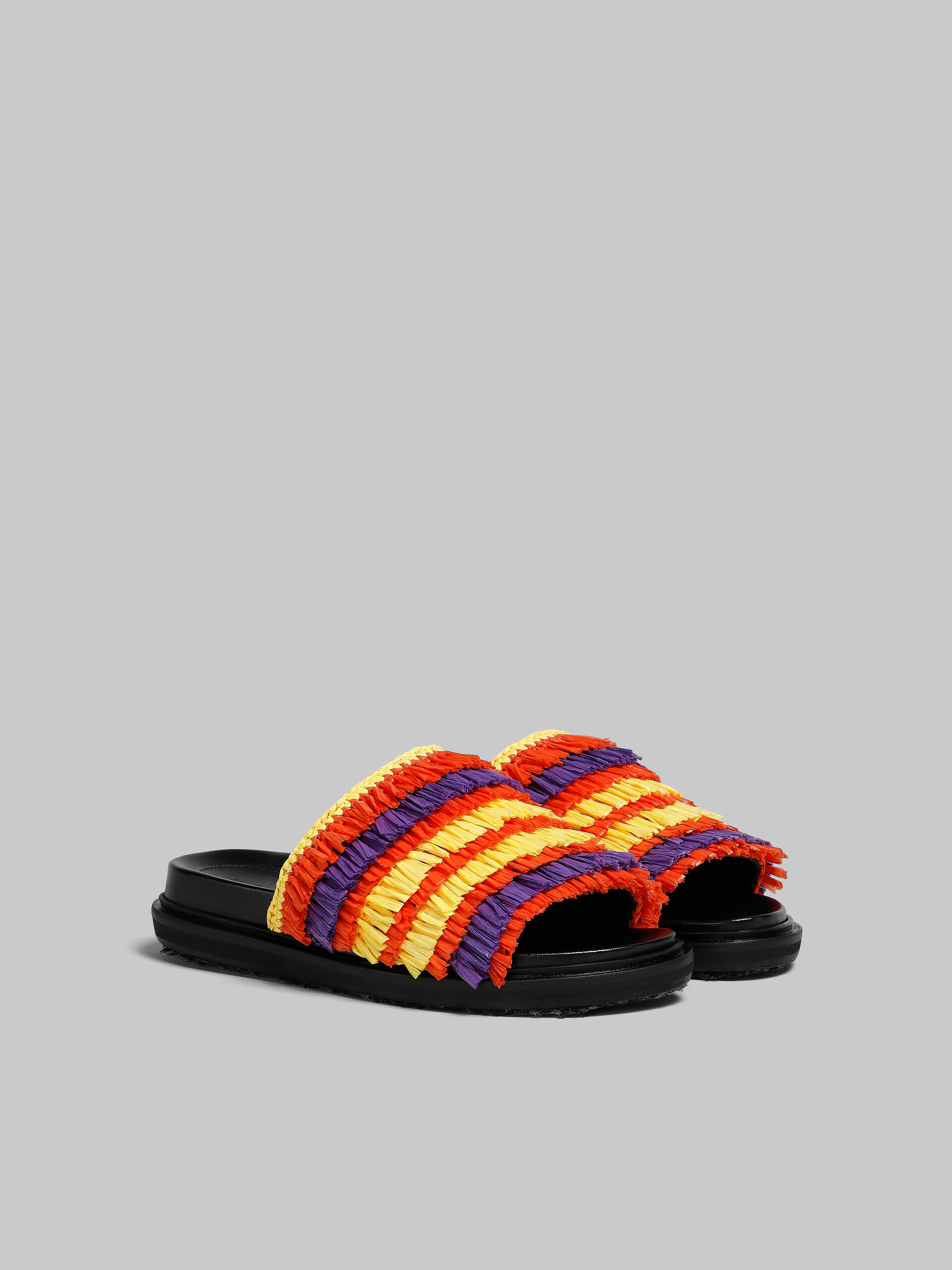 Multicoloured fringe slide sandal - Sandals - Image 2