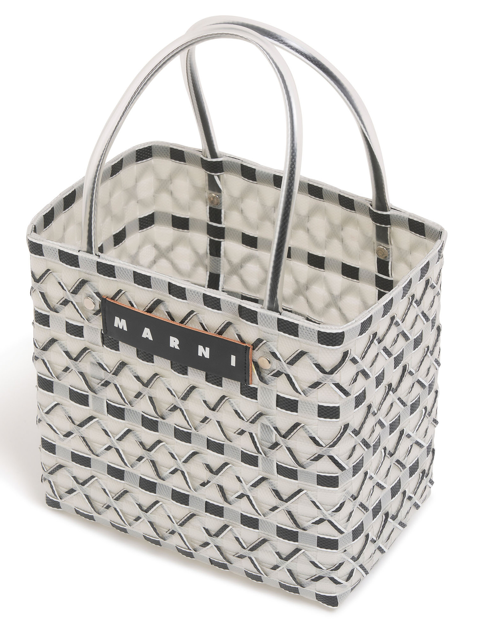 ブラック/ホワイト MARNI MARKET トランスペアレントバスケット - ショッピングバッグ - Image 4