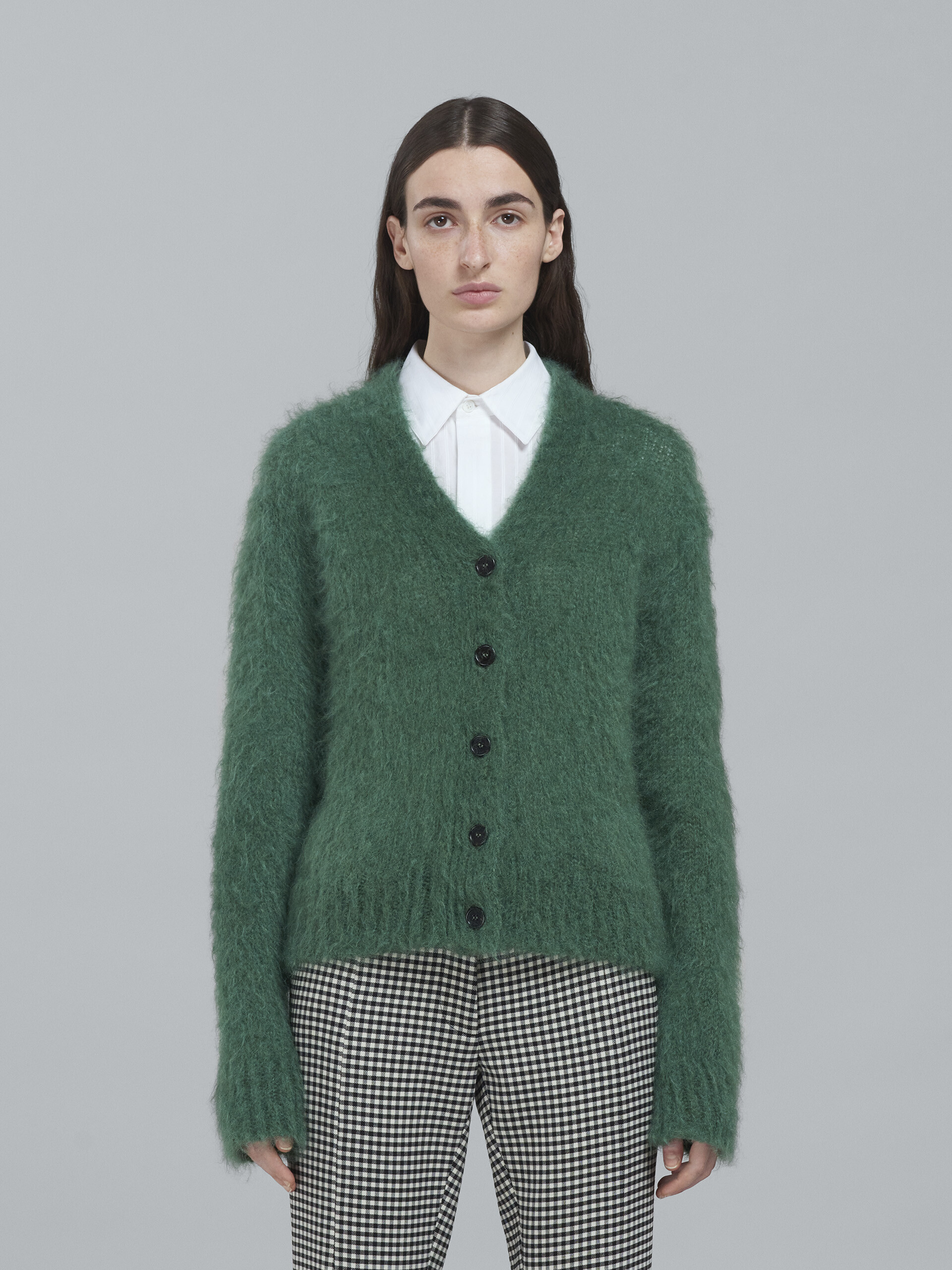 Mohair and wool long cardigan - Pullovers - Image 2