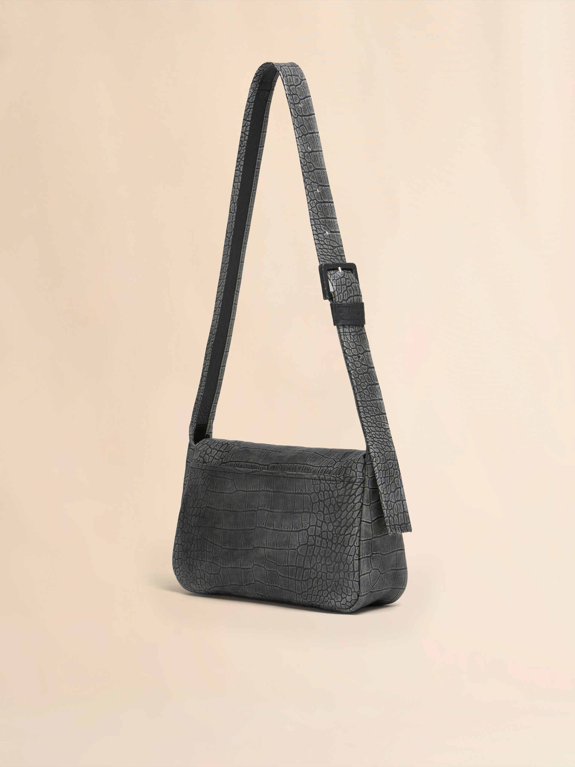 Black crocodile print leather medium Trunkaroo handbag - Shoulder Bags - Image 2