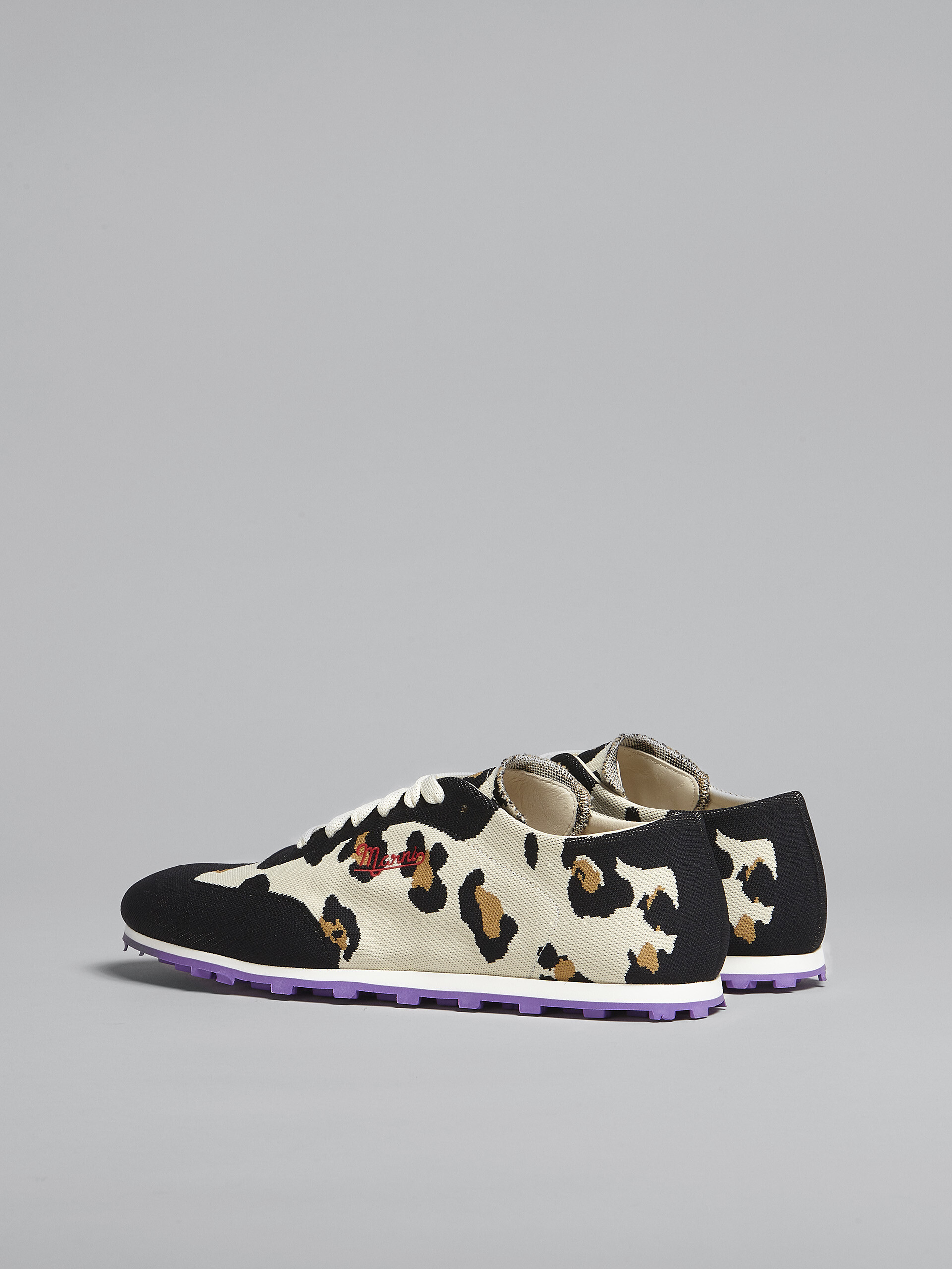 Zapatillas de caña baja PEBBLE de jacquard elástico con estampado de leopardo - Sneakers - Image 3