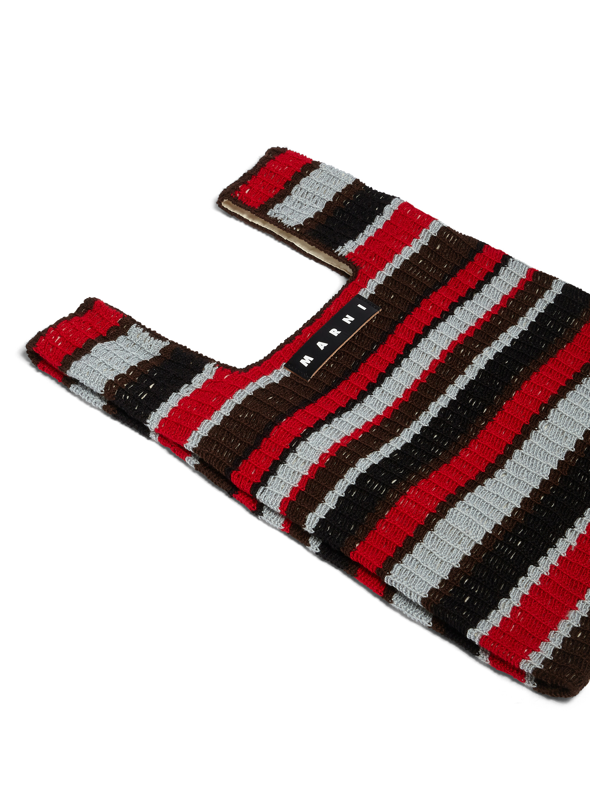 MARNI MARKET FISH bag in multicolor red crochet - Bags - Image 4