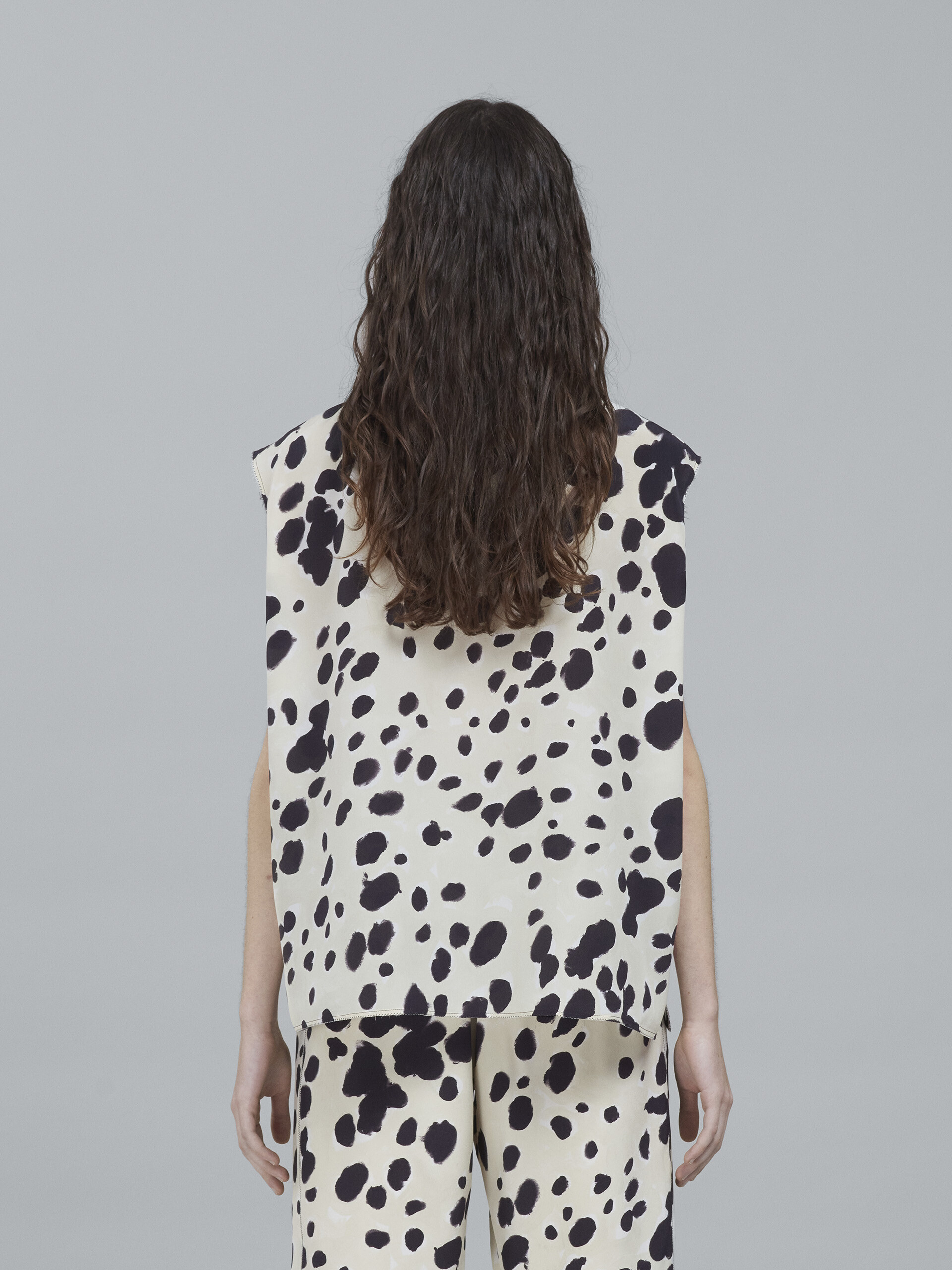 Pop Dots print silk crêpe top - Shirts - Image 3