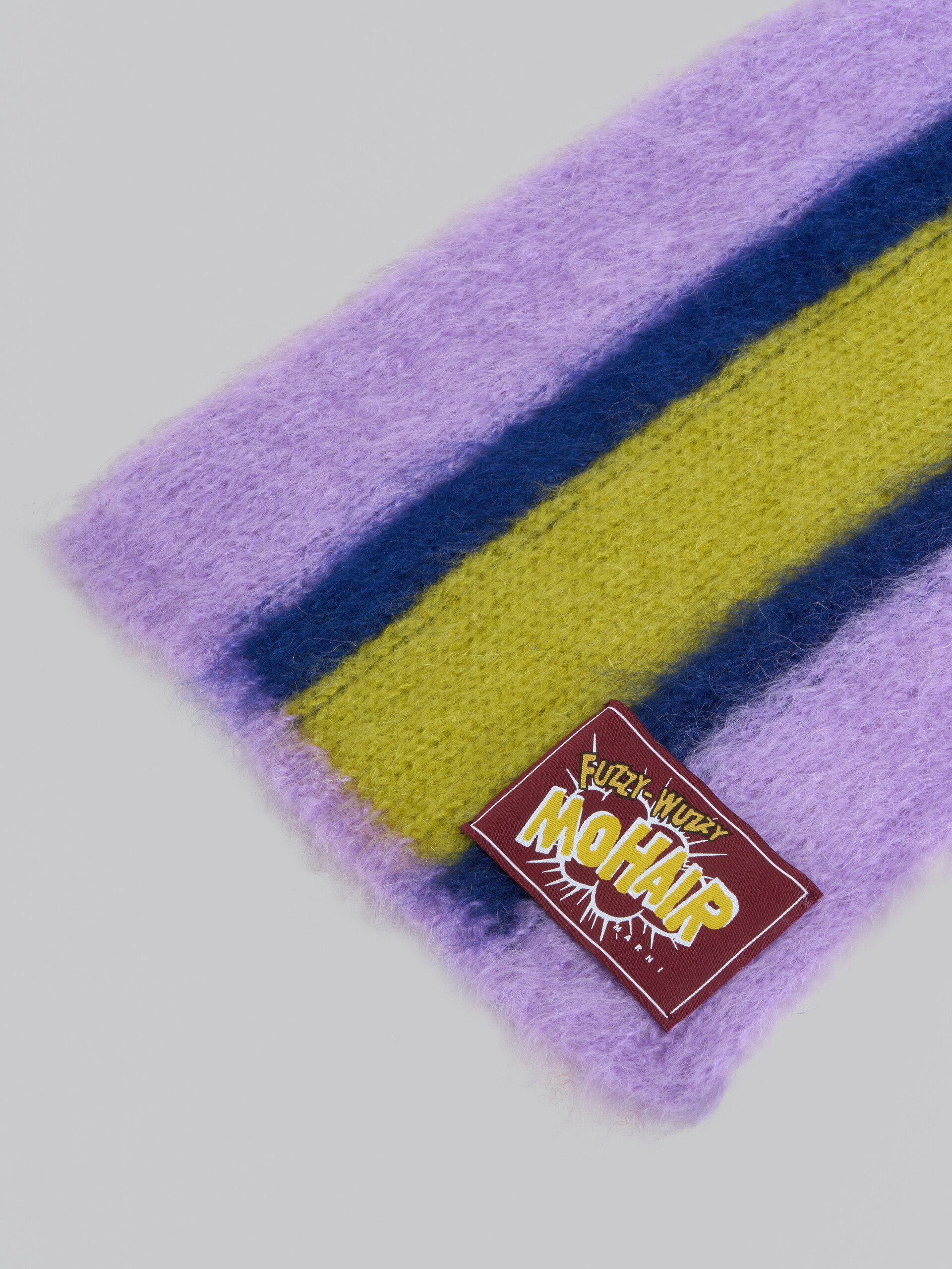 Purple mohair scarf with Marni lettering - Scarves - Image 4