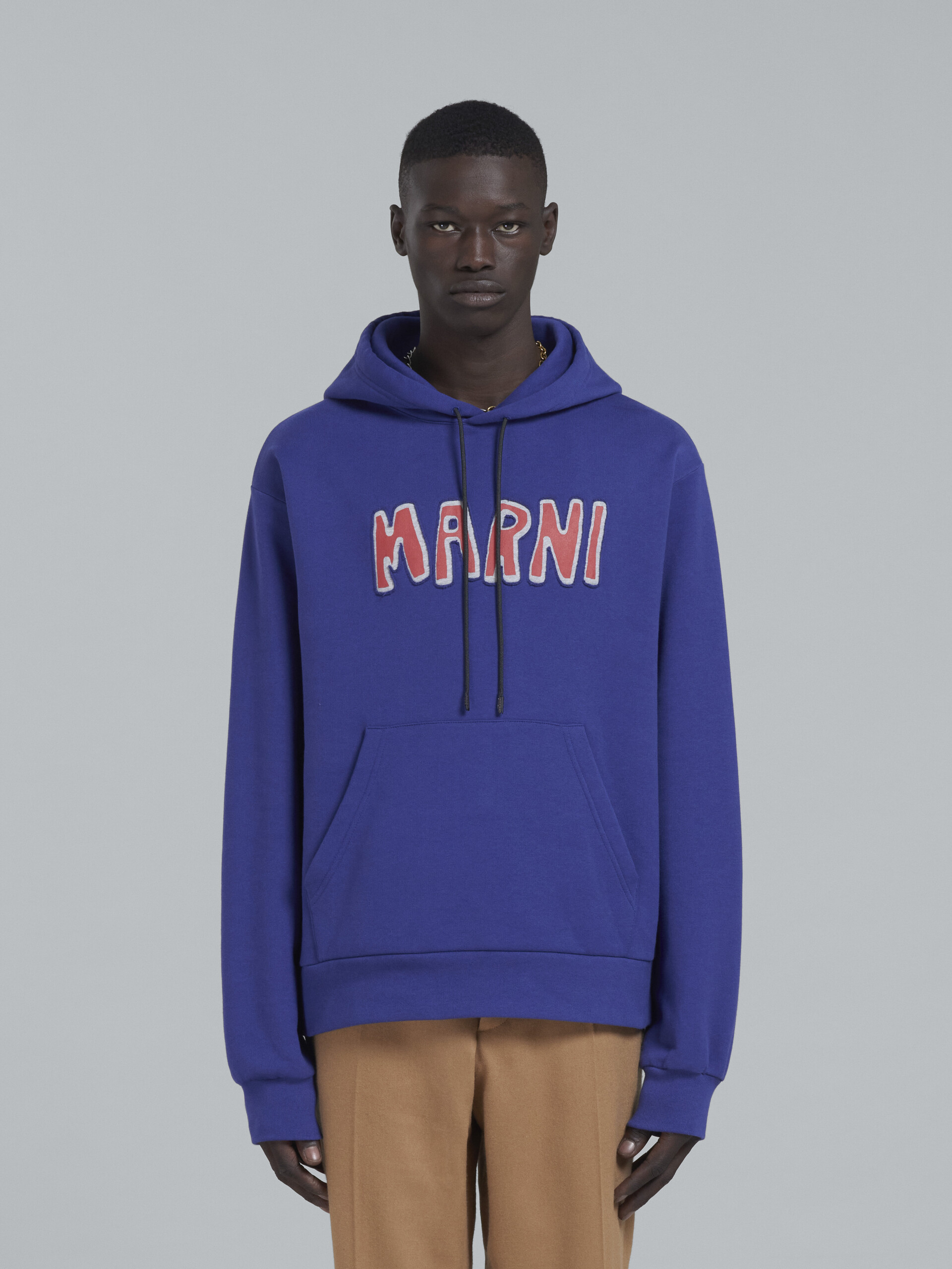 Blue hoodie with logo - Sweaters - Image 2