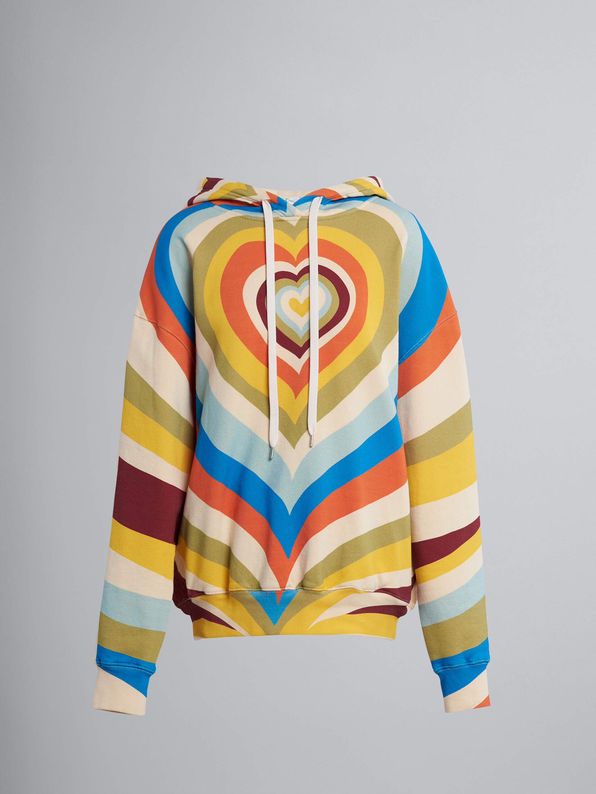 Vibrating Hearts print bio cotton sweatshirt - Sweaters - Image 1