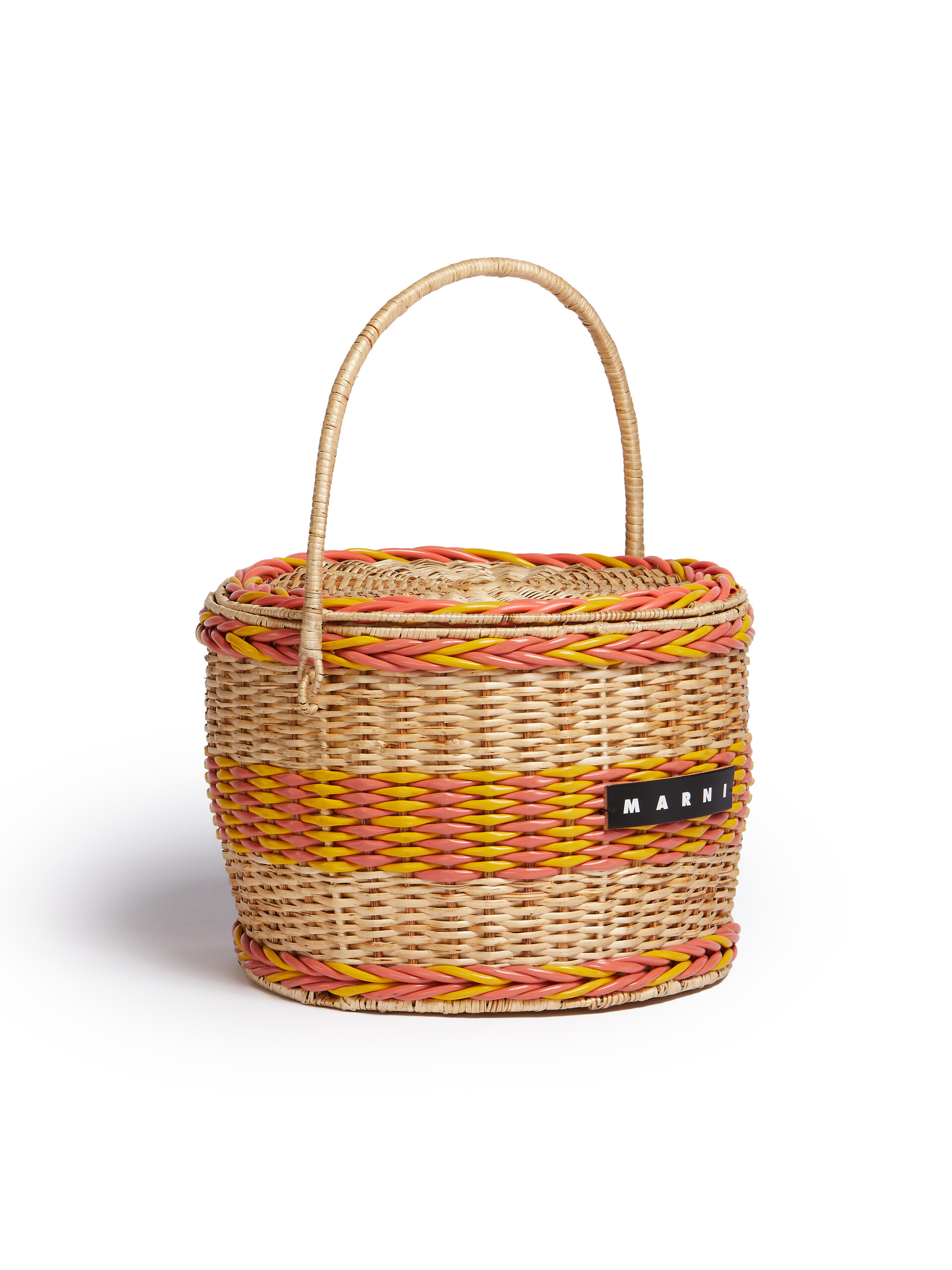 Orange natural fibre MARNI MARKET picnic basket - Accessories - Image 2