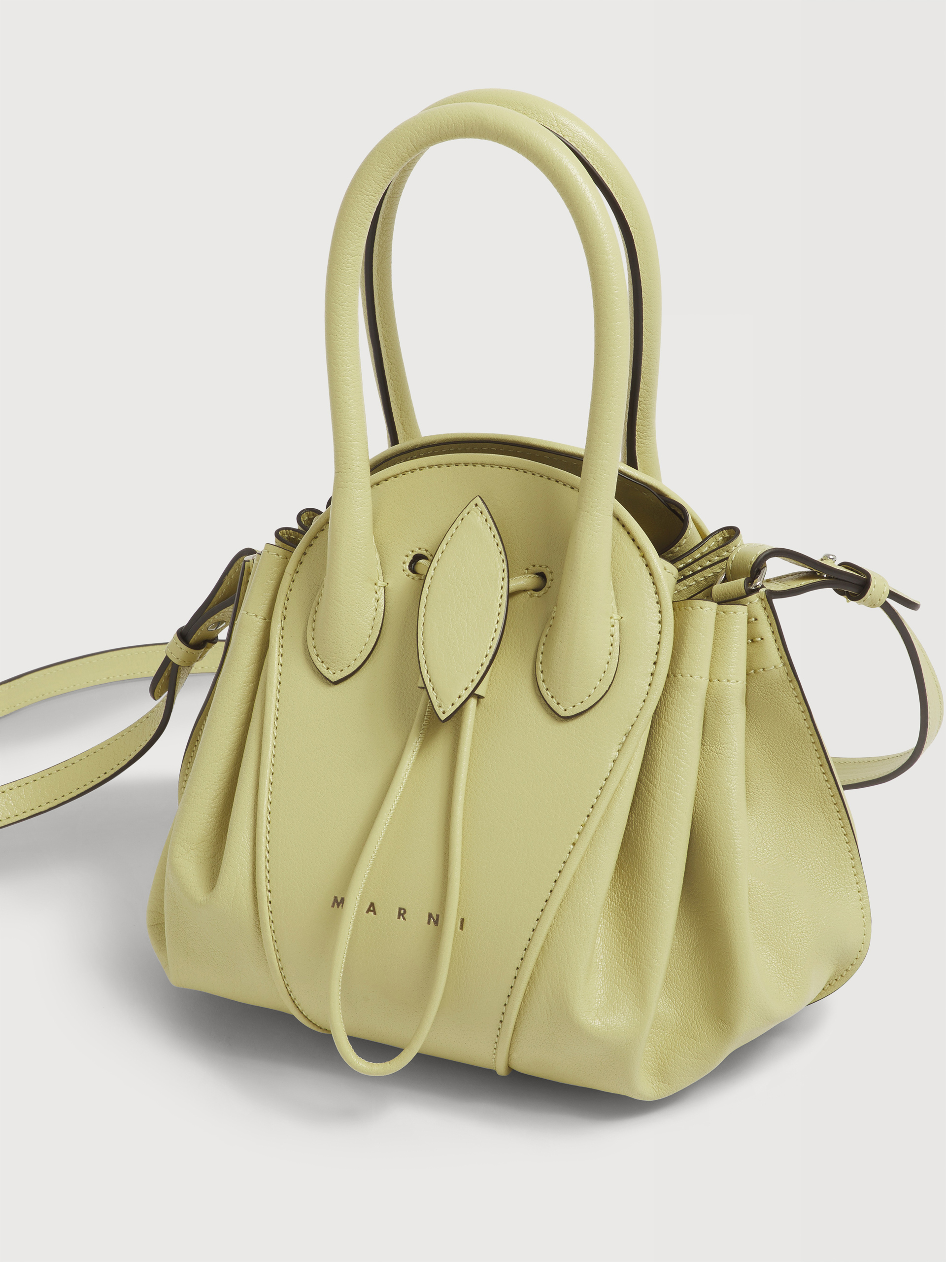 Black leather Tulipea small handbag - Shoulder Bags - Image 4