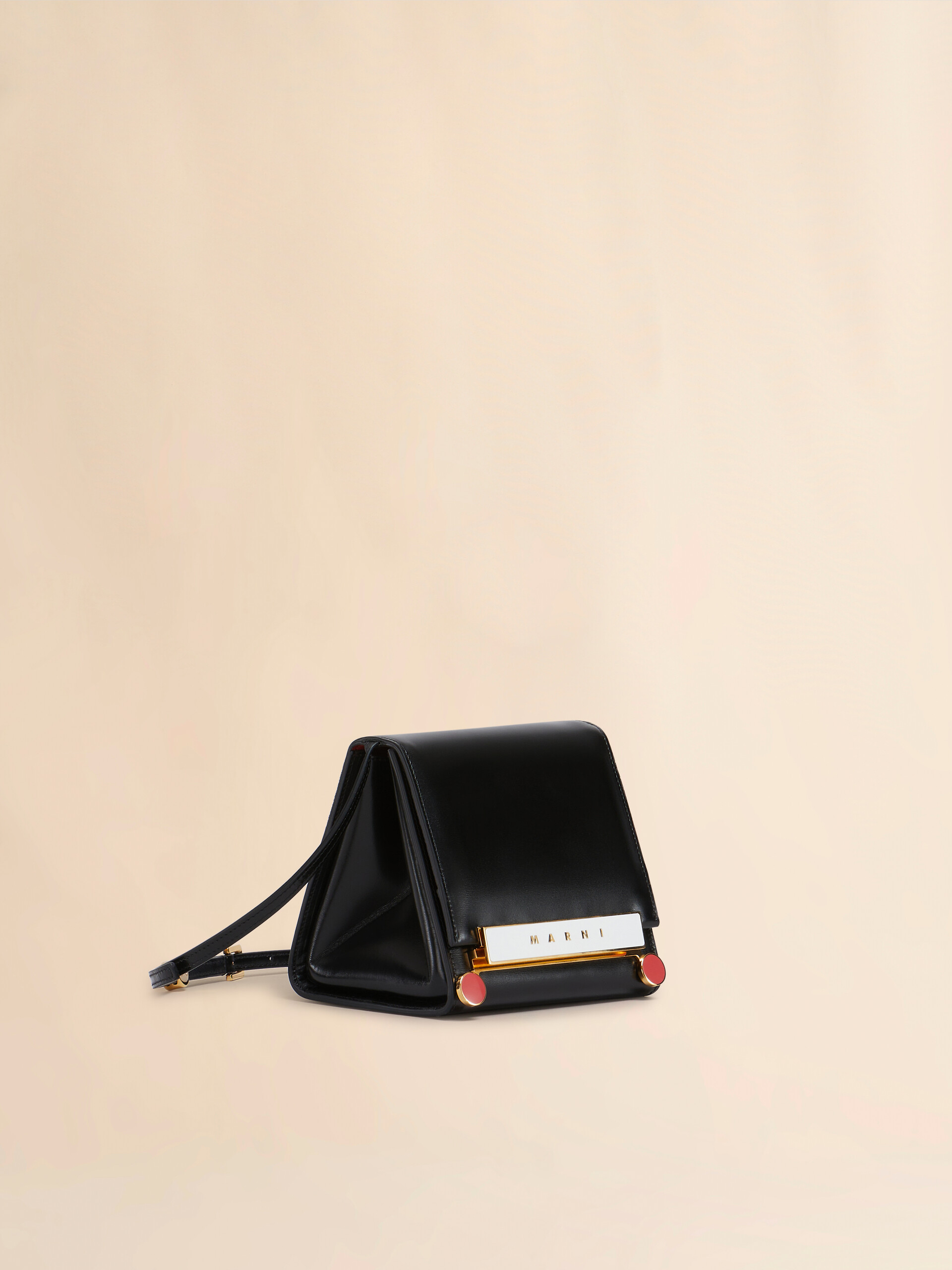Black leather VHS small triangle bag - Shoulder Bags - Image 6