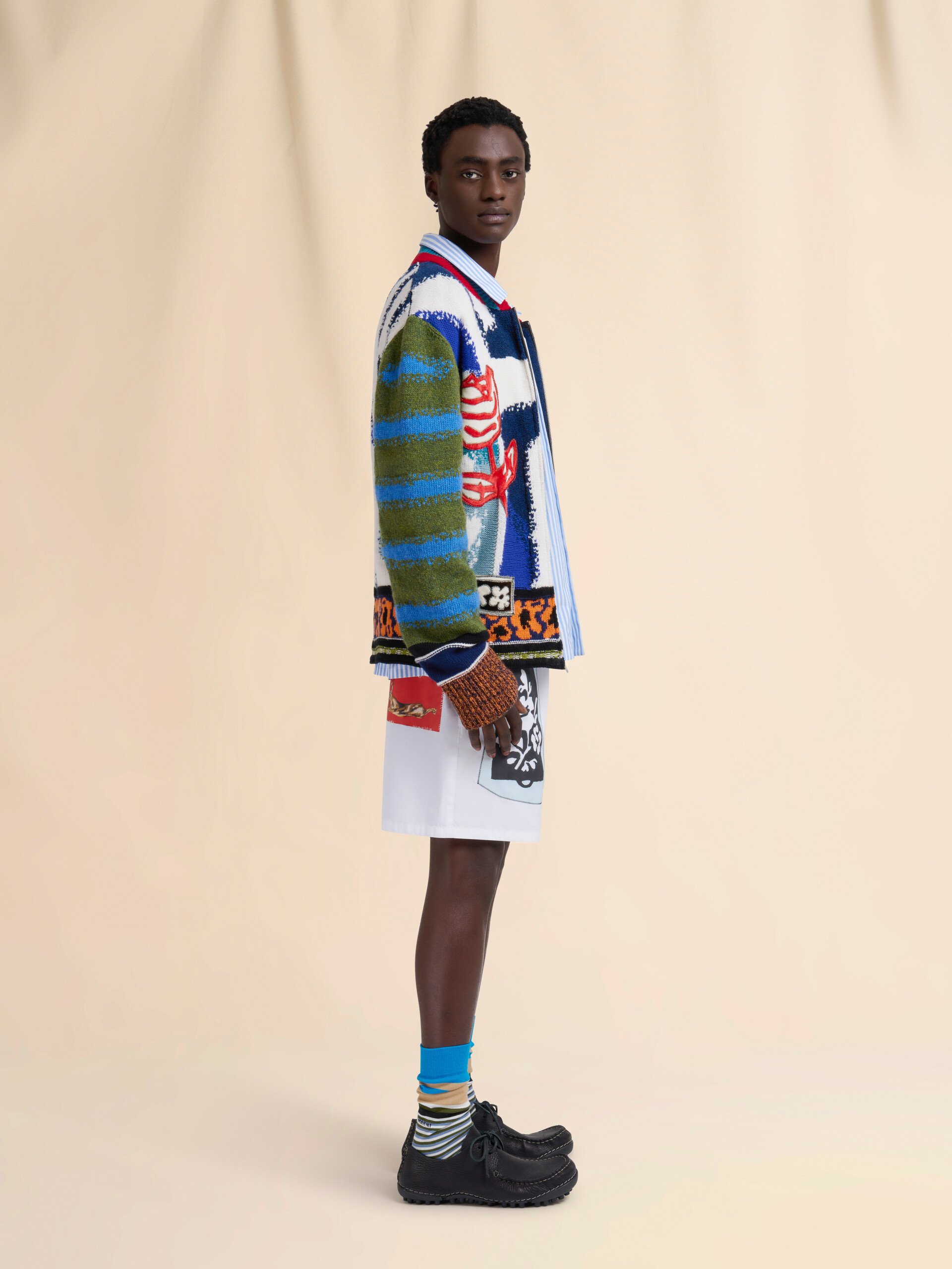Light blue striped poplin bowling shirt - Shirts - Image 5
