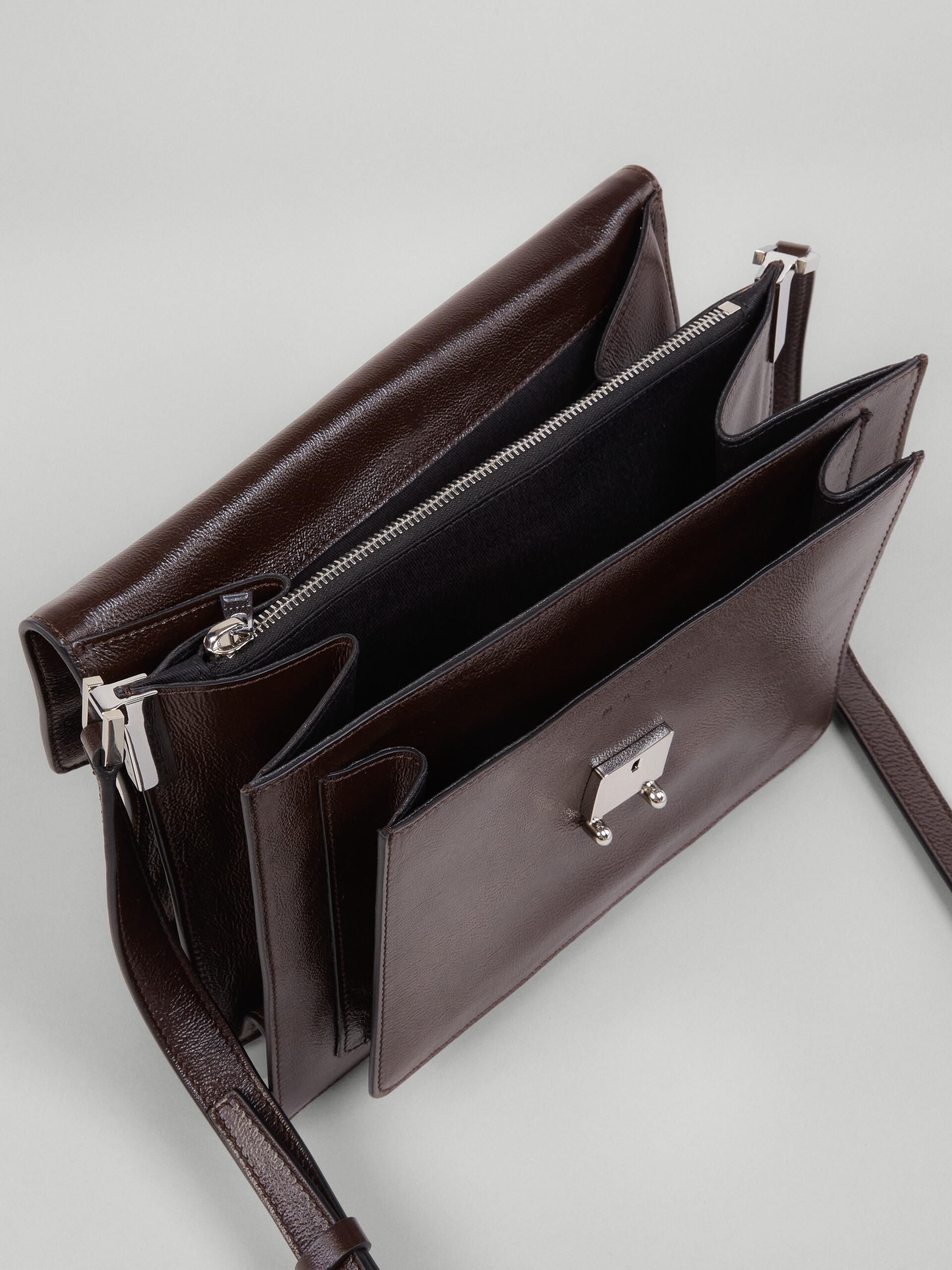 TRUNK SOFT large bag in brown leather - Shoulder Bags - Image 4