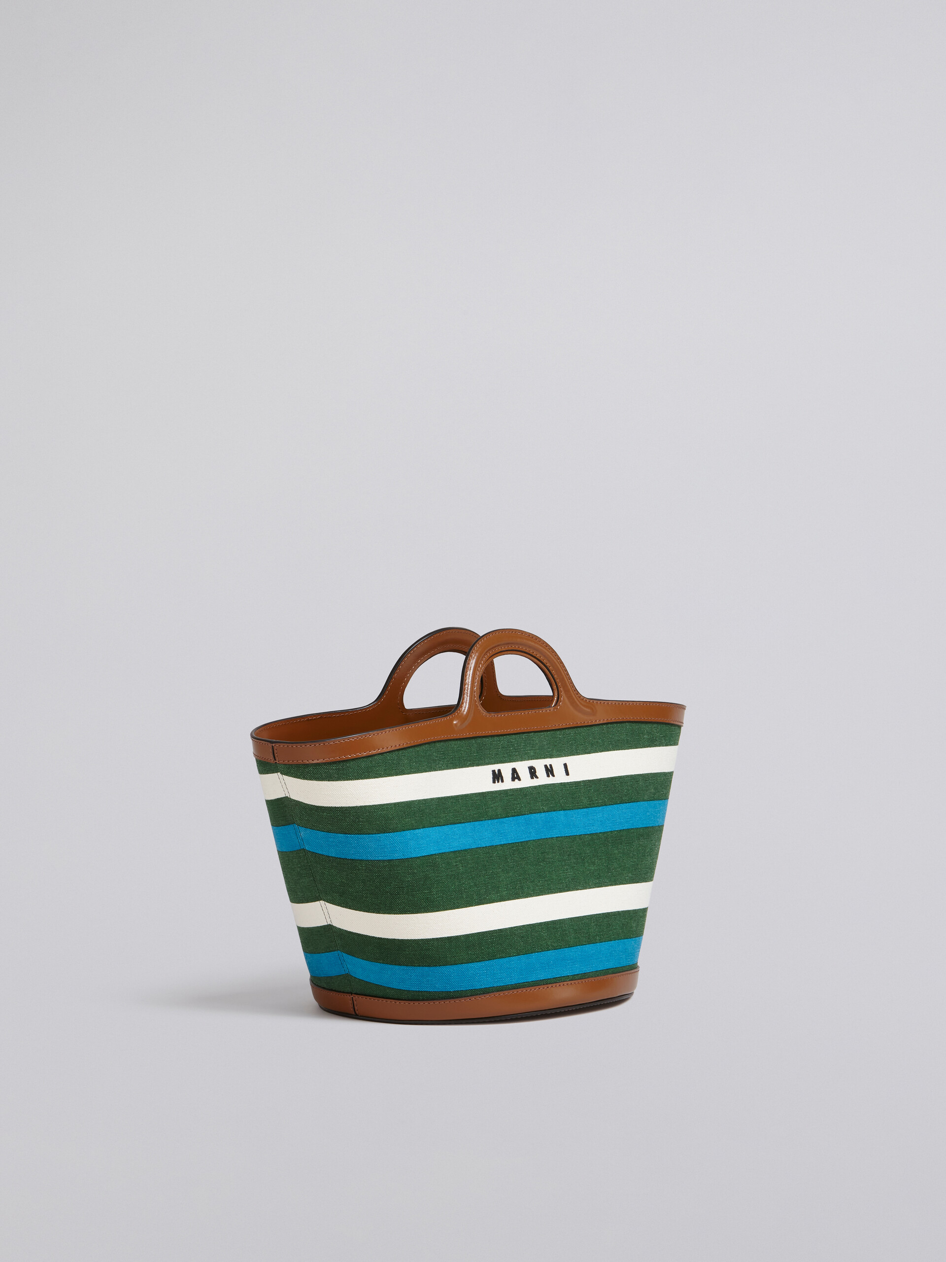 TROPICALIA small bag in leather and striped canvas - Handbag - Image 6