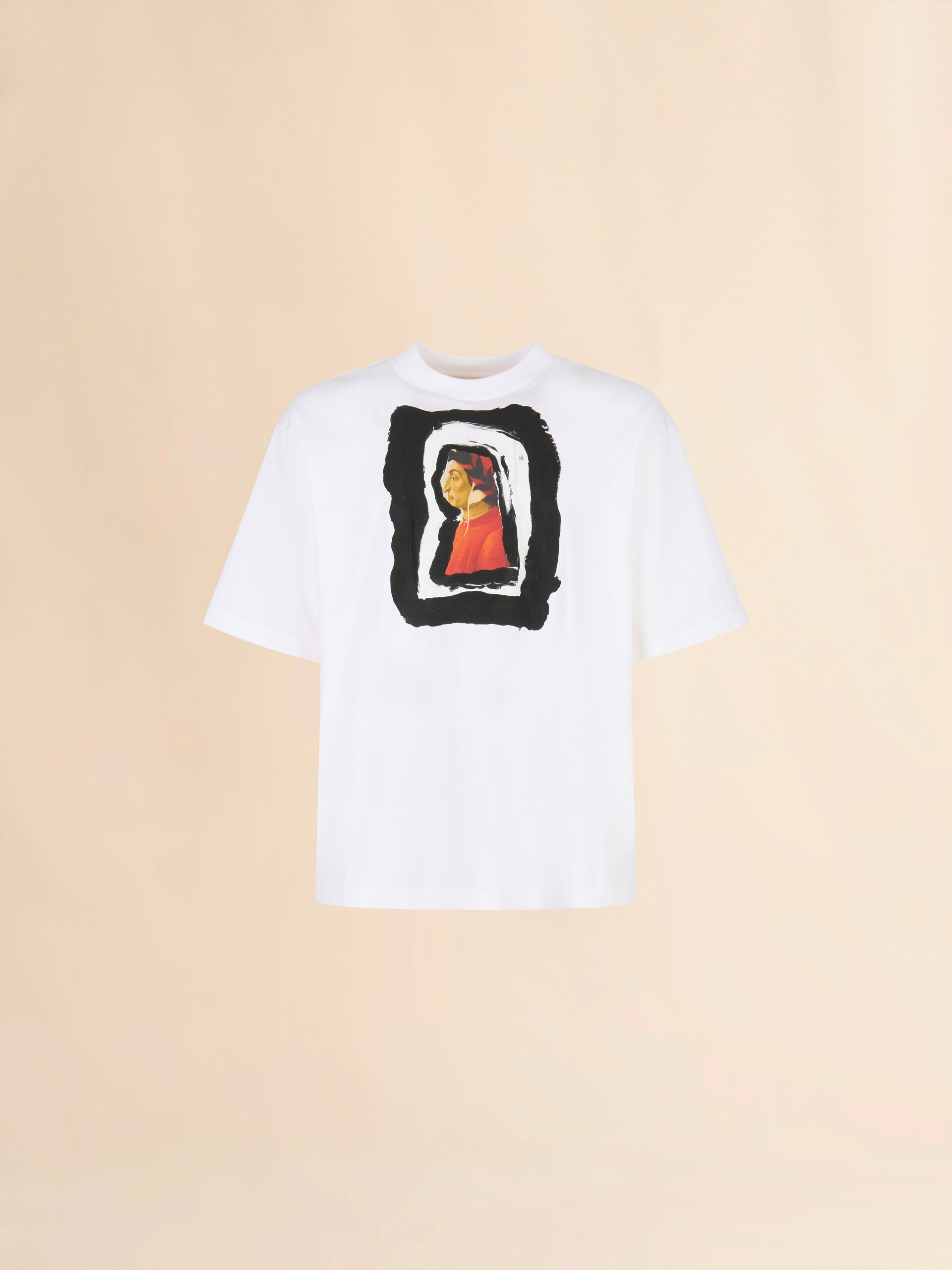 Weißes T-Shirt aus Baumwolle mit Dante-Print - Hemden - Image 1