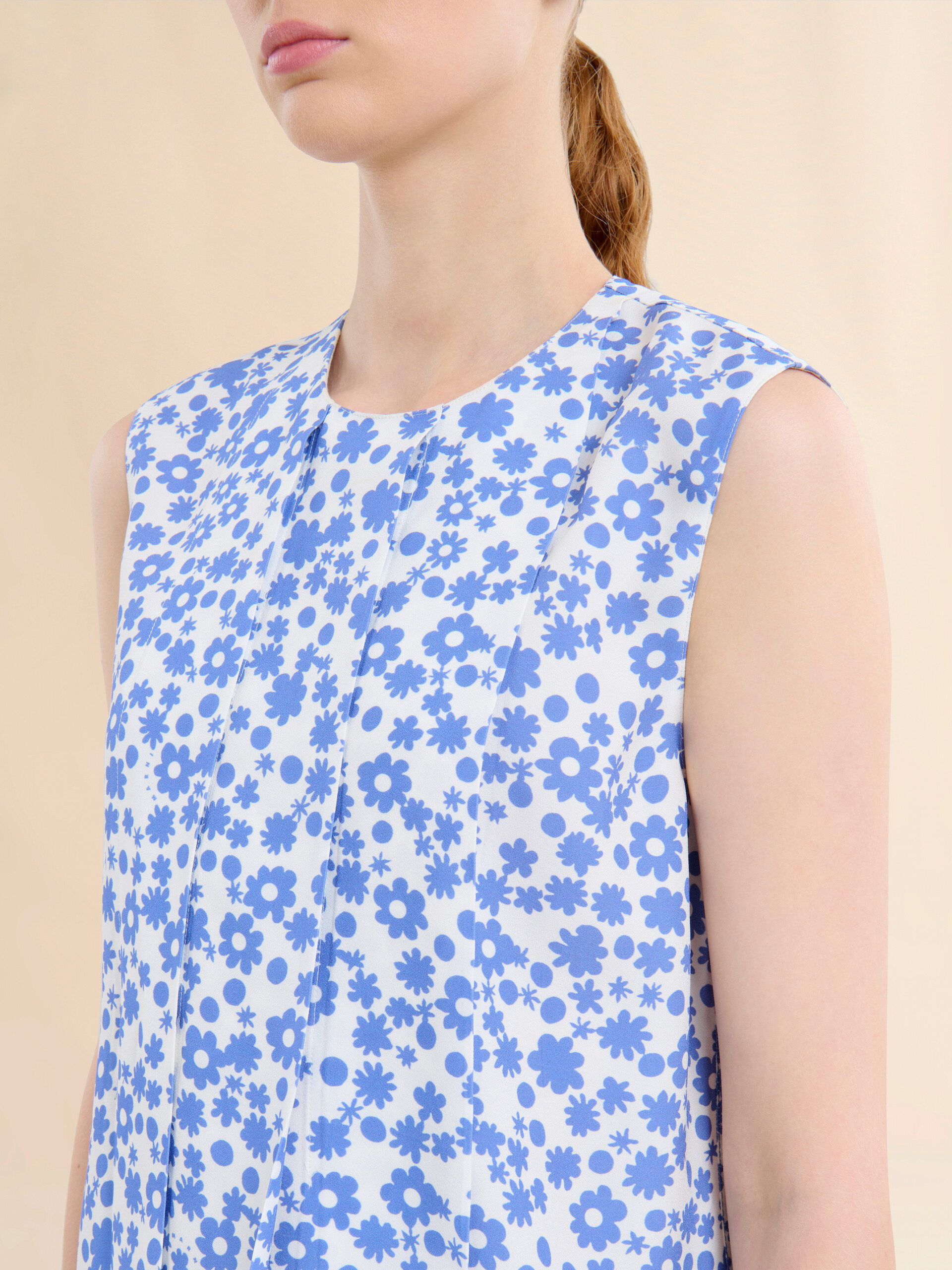 Light blue and white Pop Fields sleeveless top - Shirts - Image 4