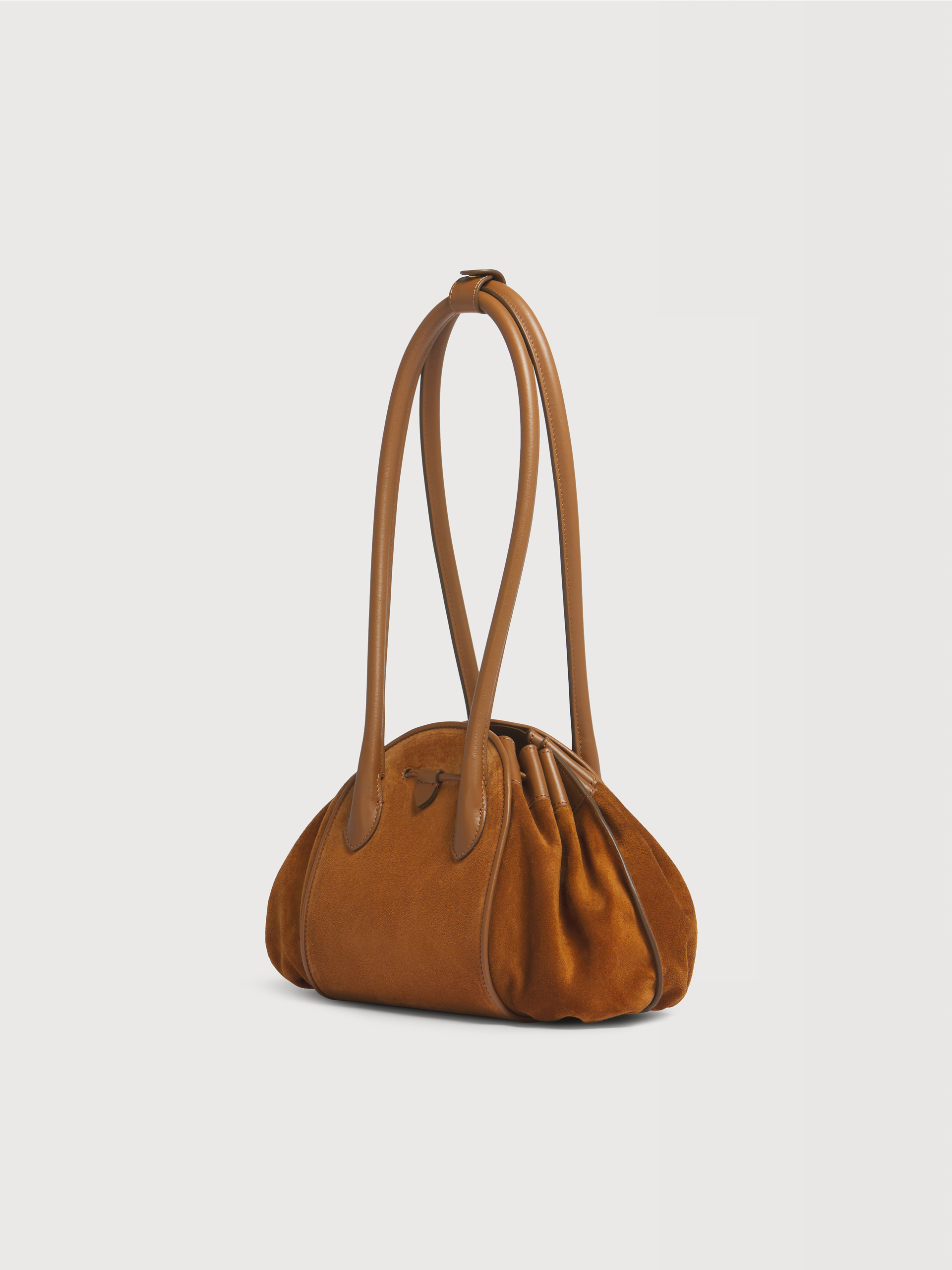 Brown Suede Tulipea Shoulder bag - Shopping Bags - Image 2
