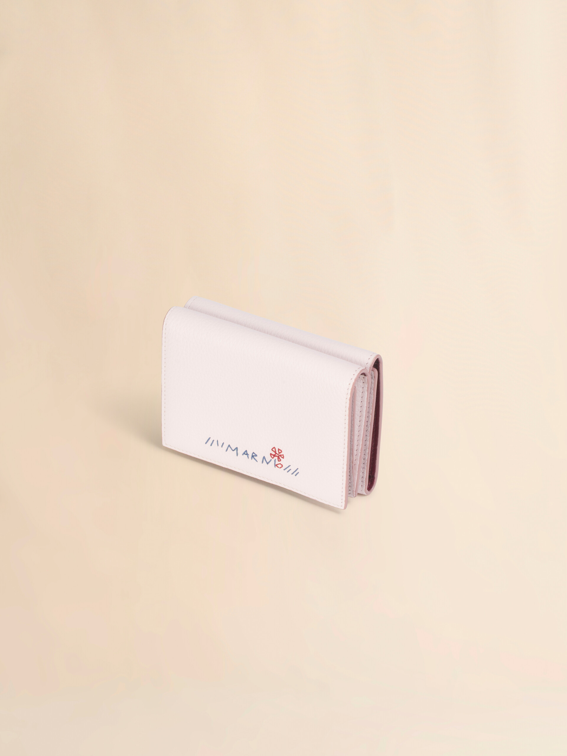 ピンク レザー製三つ折りウォレット、マルニメンディング入り - 財布 - Image 4