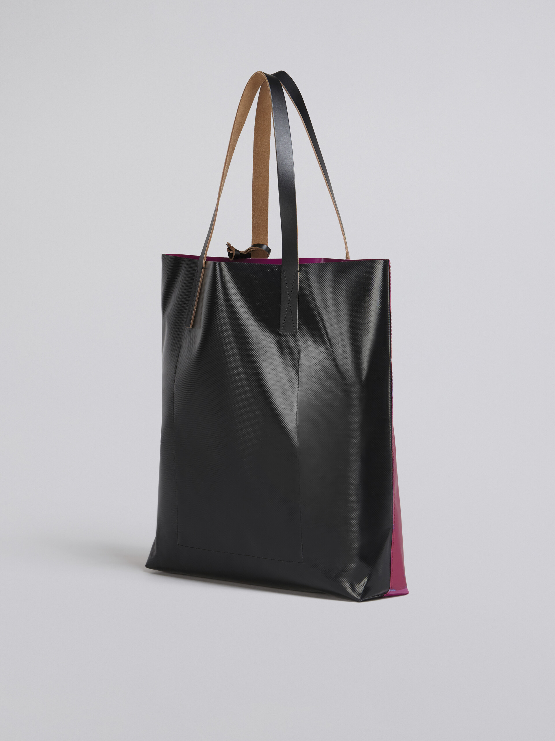 Pink Faded Roses print PVC bag - Shopping Bags - Image 3