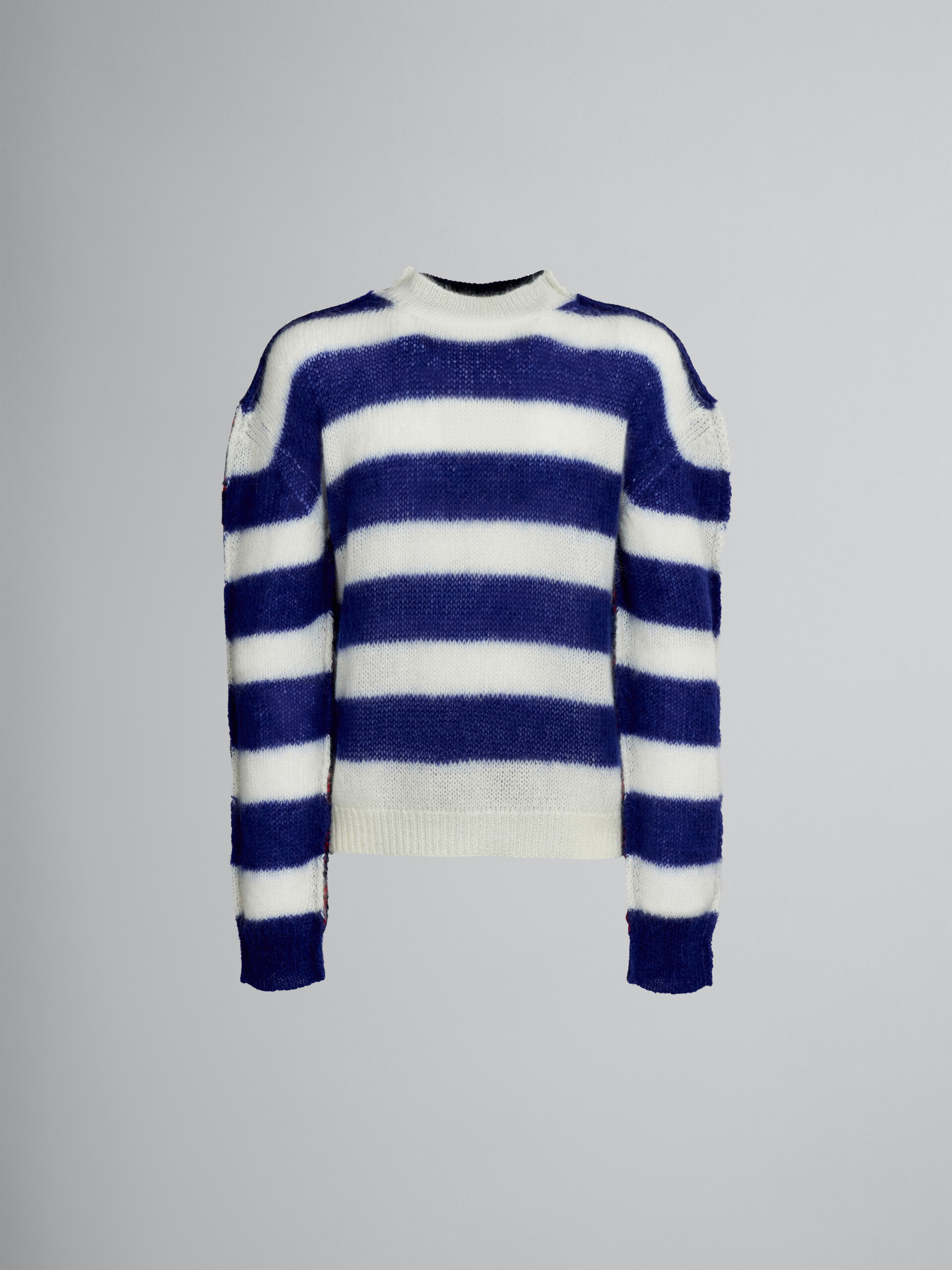 Mohair and wool sweater with multicolour stripes - Pullovers - Image 1