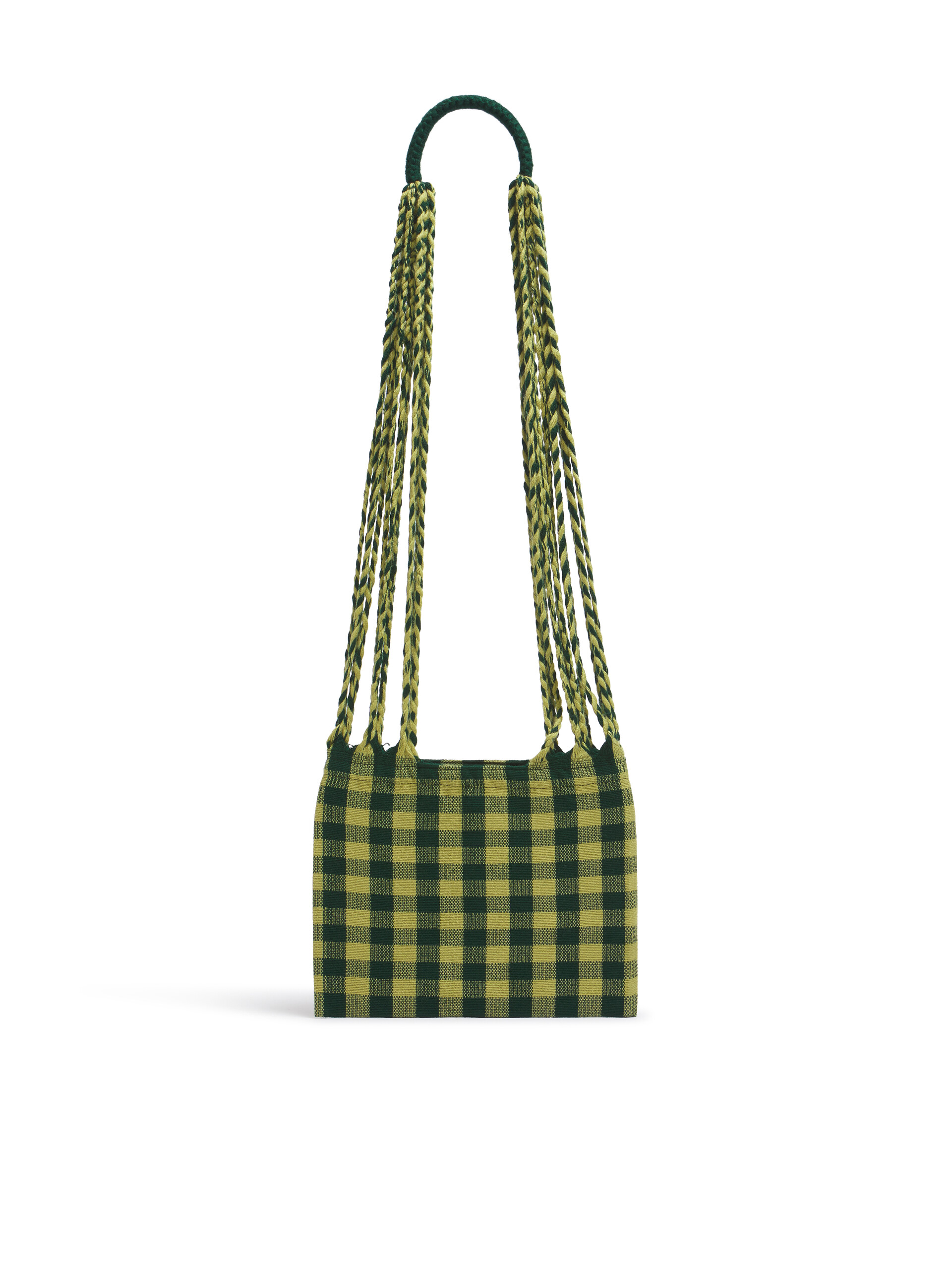 ホワイト MARNI MARKET CROSS CHECKERBORAD HAMMOCK BAG - ショッピングバッグ - Image 3