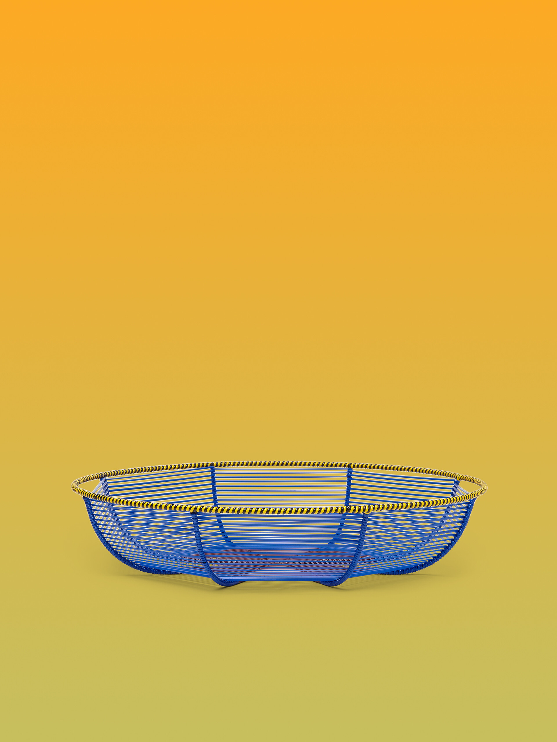 MARNI MARKET iron circular large fruit holder with blue PVC - Home Accessories - Image 1
