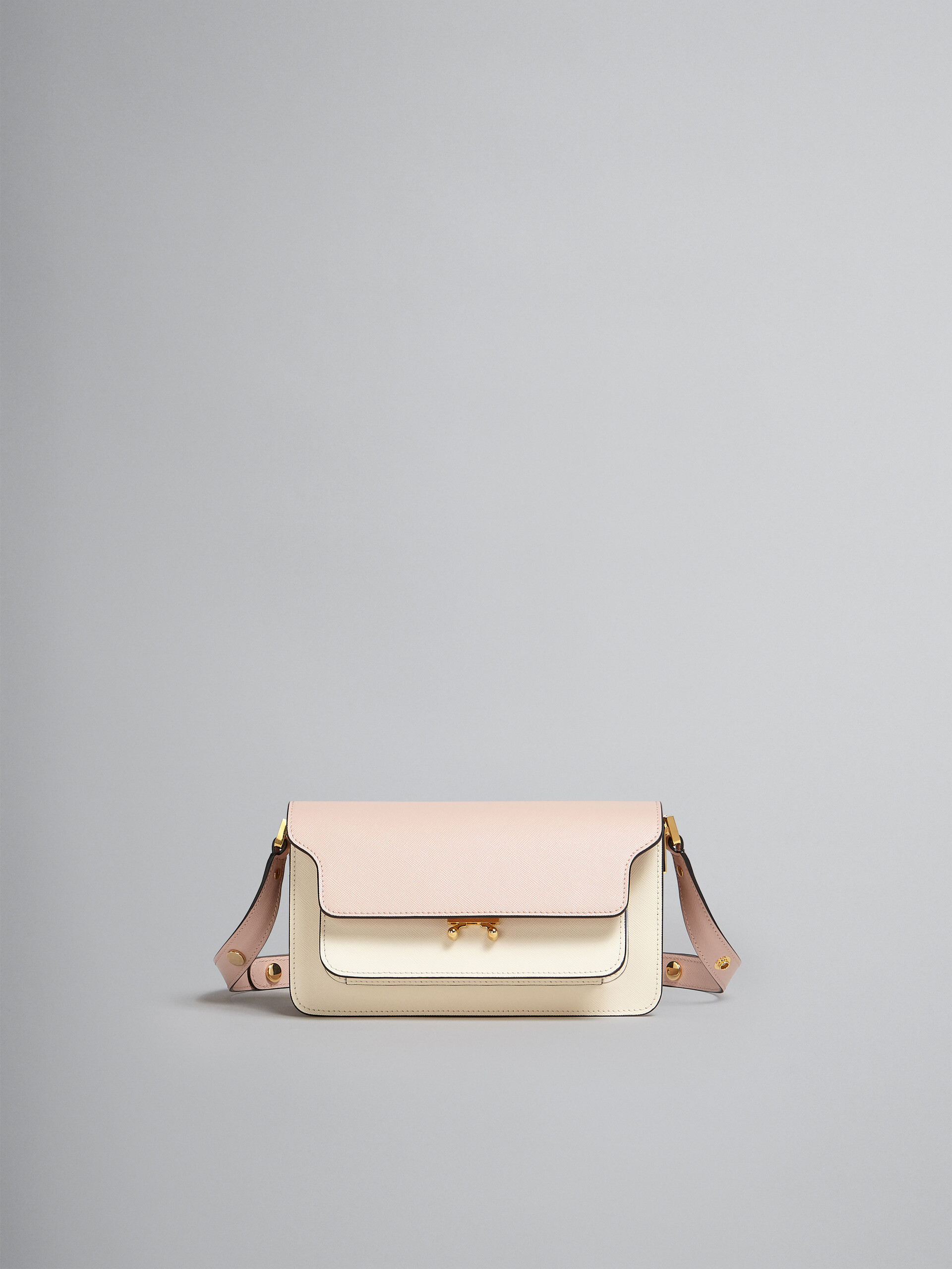 Trunk Leather Shoulder Bag in White - Marni