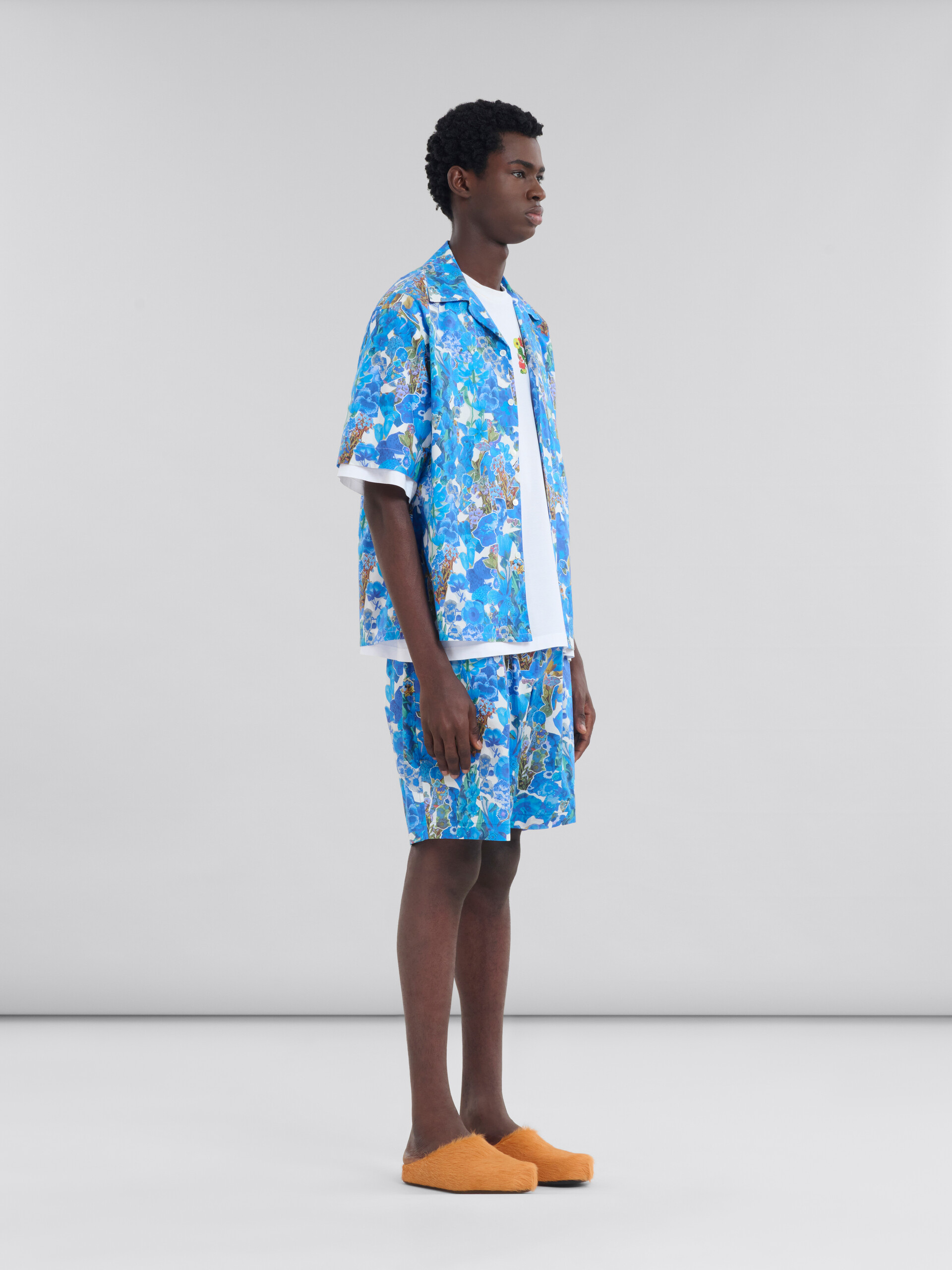 MARNIマルニAllegro Bluesプリント ポプリン製ボーリングシャツ MARNIマルニAllegro Bluesプリント ポプリン製ボーリングシャツ