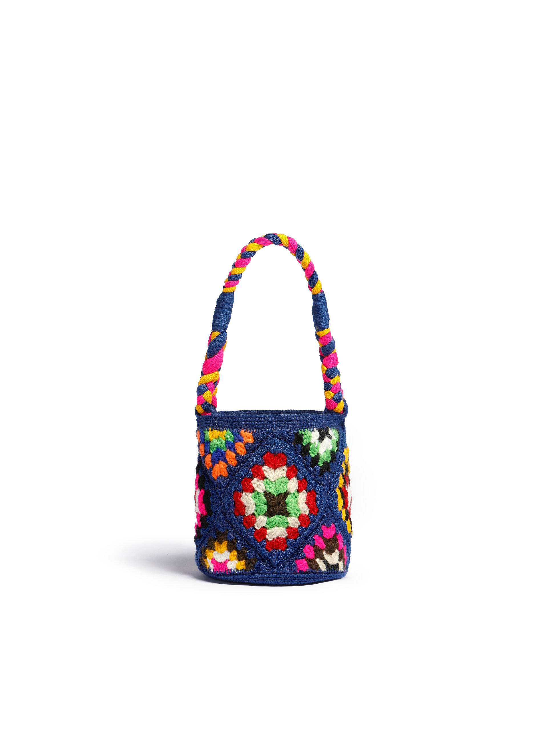 Small blue Marni Market multicoloured crochet bag - Shopping Bags - Image 2