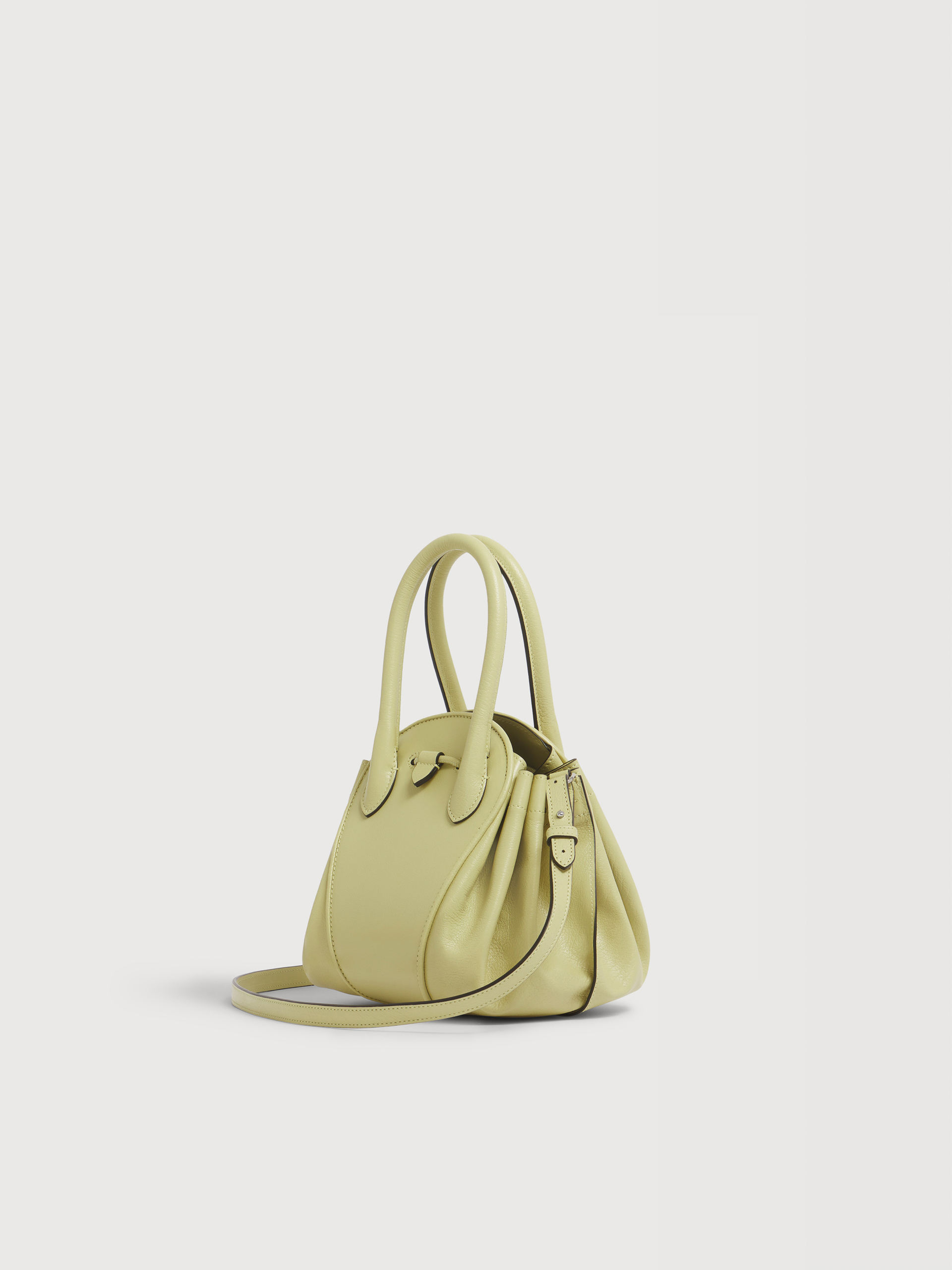 Black leather Tulipea small handbag - Shoulder Bags - Image 2