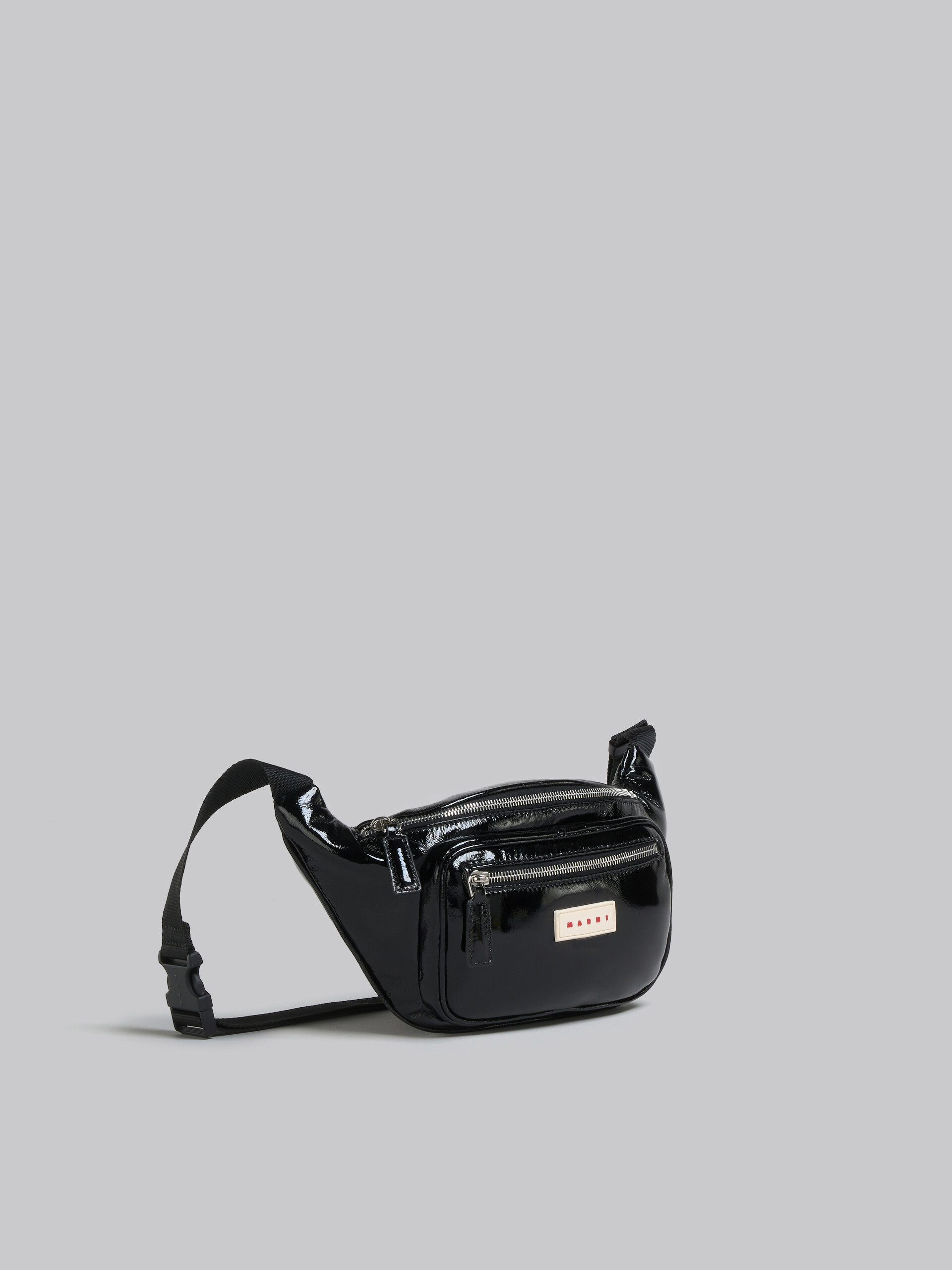 Grey patent belt bag - Belt Bag - Image 5
